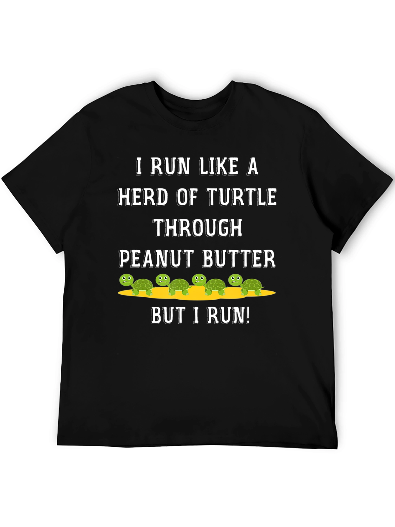 Funny Turtle Run T-Shirt - Peanut Butter Herd Tee