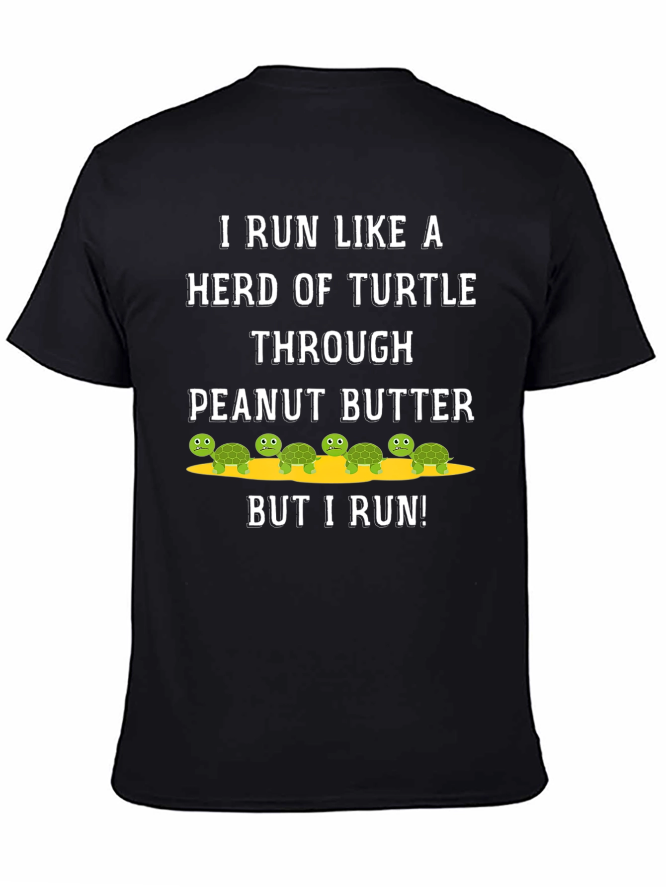 Funny Turtle Run T-Shirt - Peanut Butter Herd Tee
