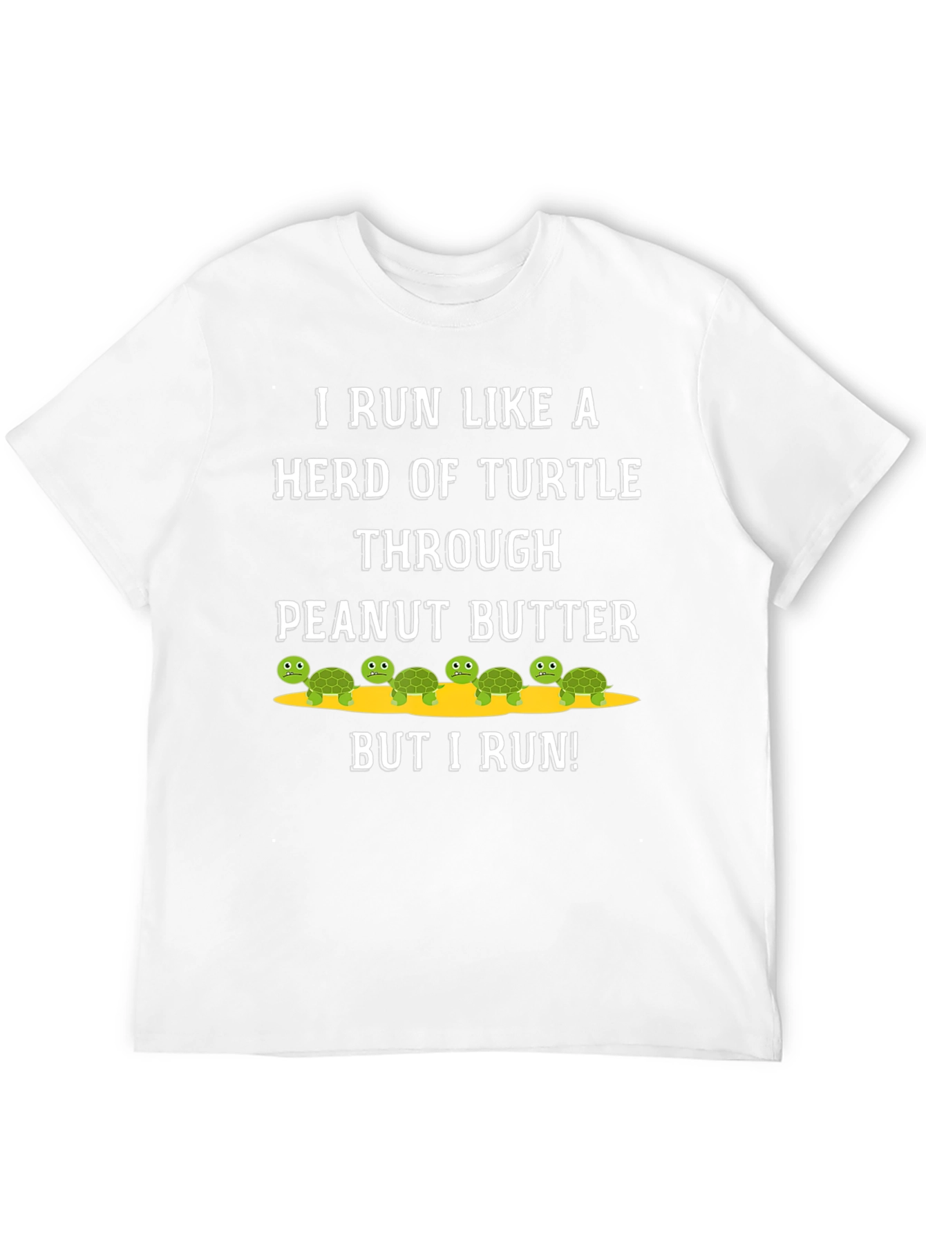 Funny Turtle Run T-Shirt - Peanut Butter Herd Tee