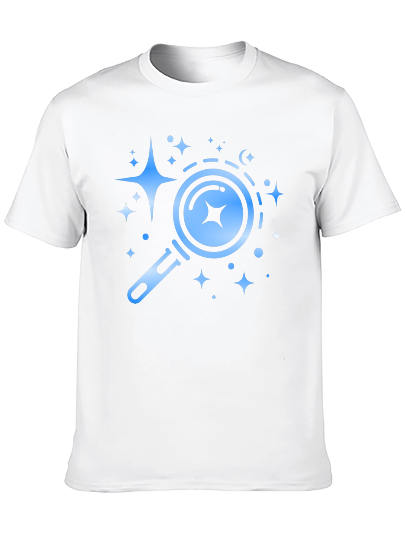 Celestial Search Tee - Black Cotton Graphic T-Shirt