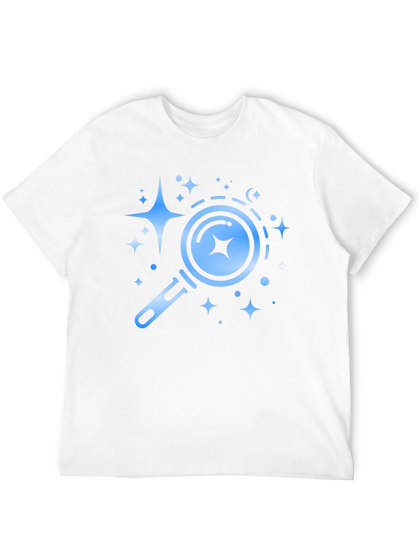 Celestial Search Tee - Black Cotton Graphic T-Shirt