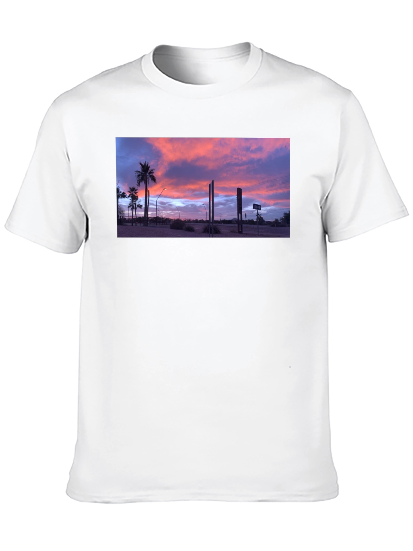 Sunset Palm T-Shirt - Black