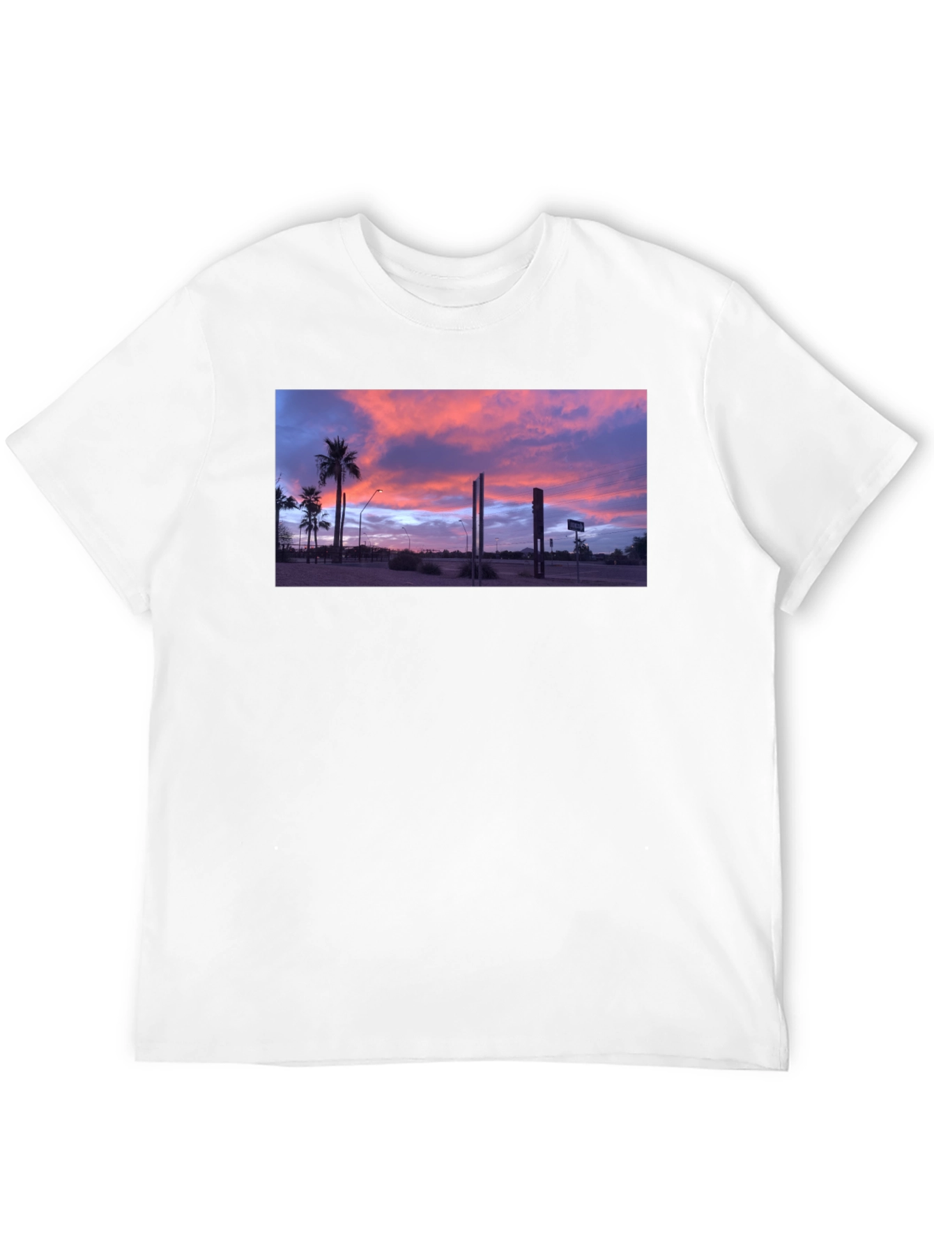 Sunset Palm T-Shirt - Black