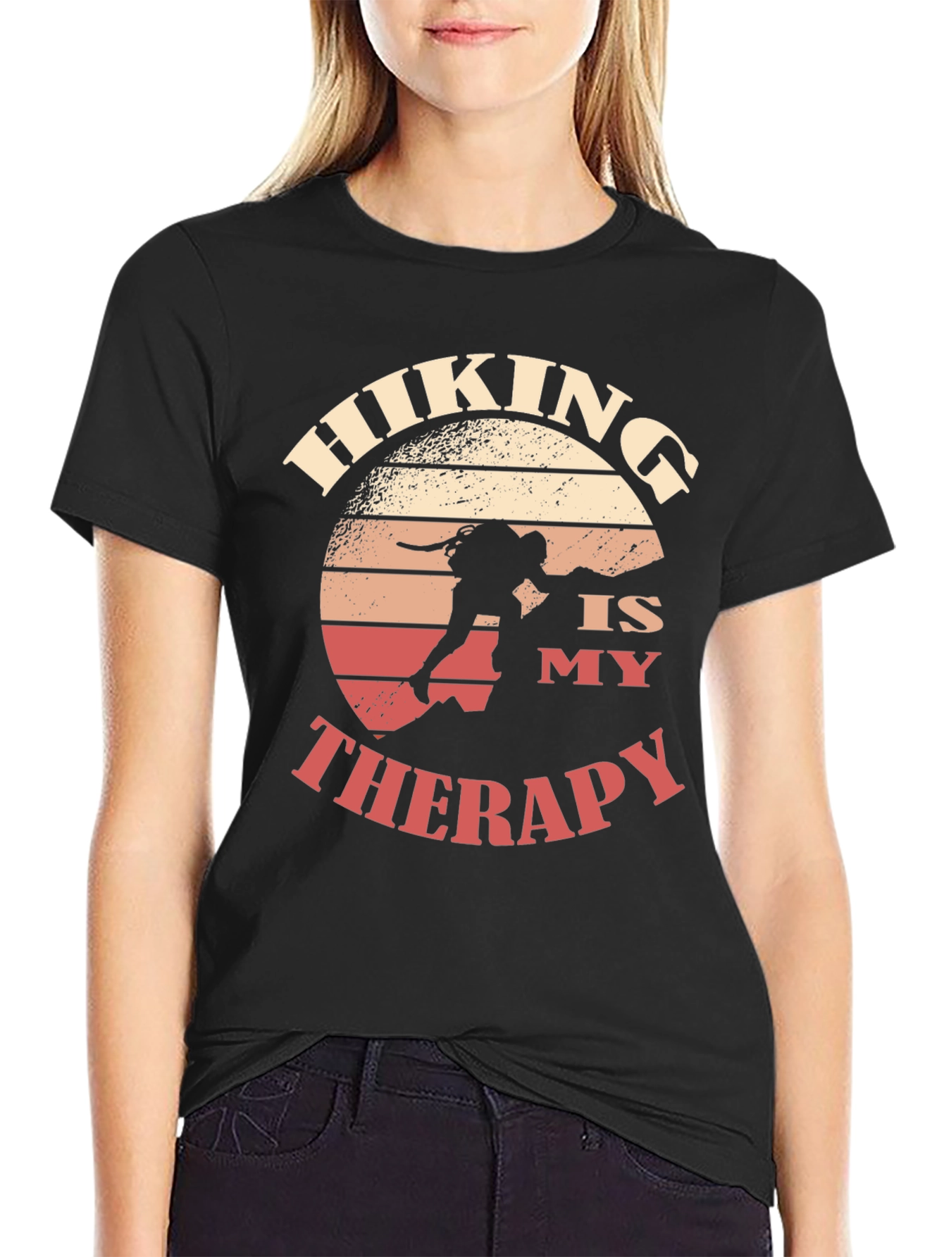 Hiking is My Therapy Graphic Tee