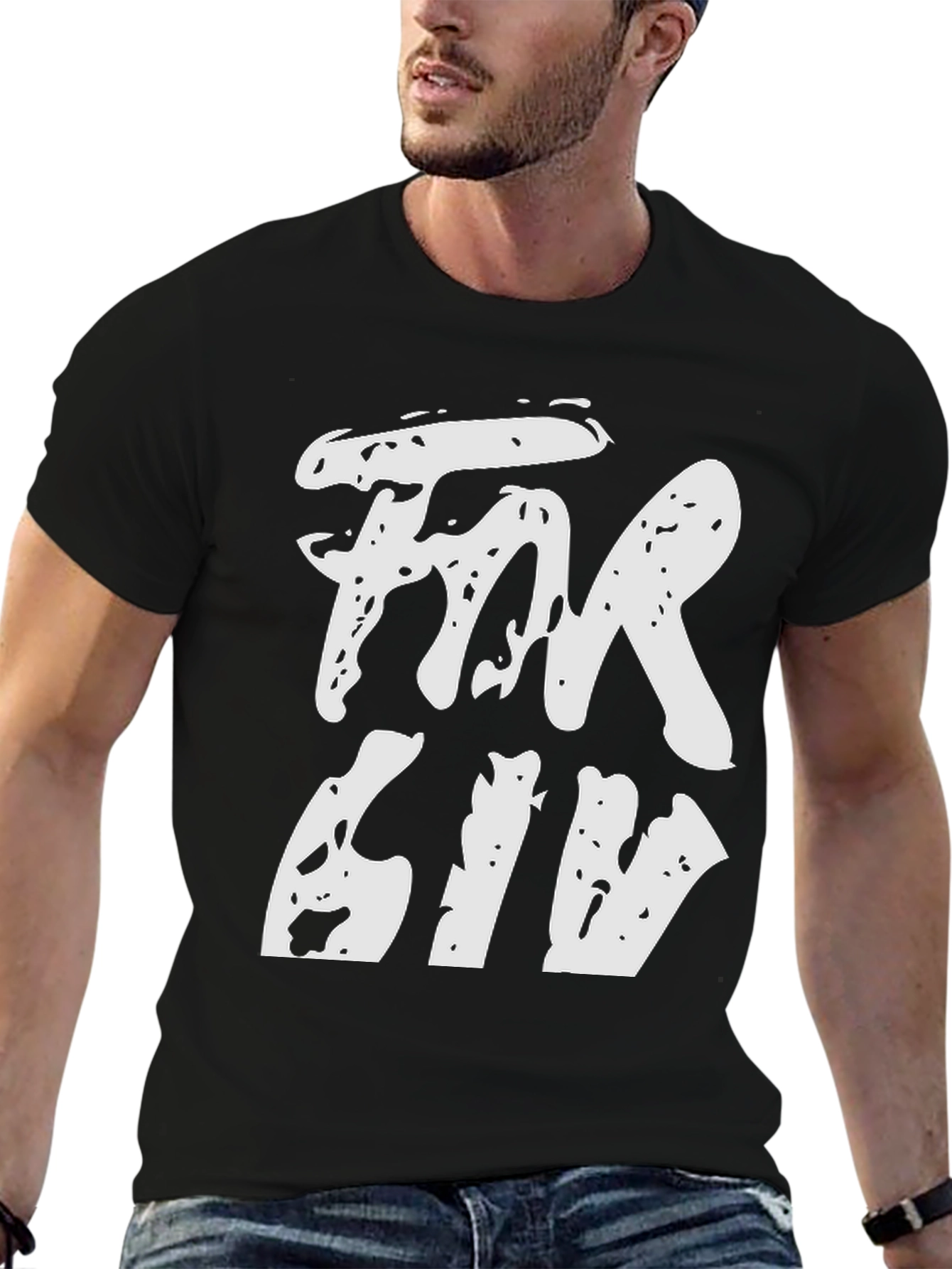 Fear Giv Black Graphic Tee