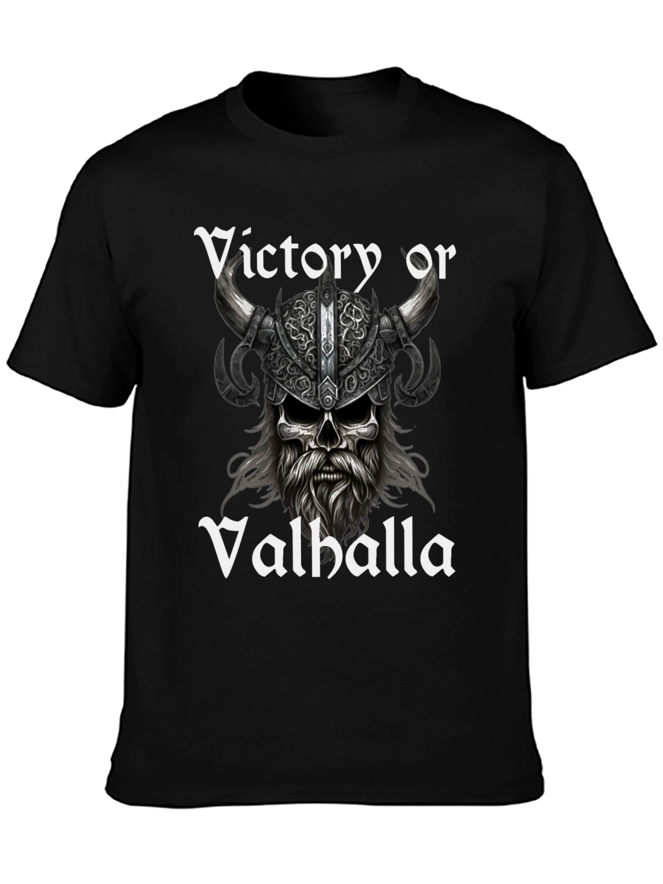 Victory or Valhalla Viking Skull T-Shirt