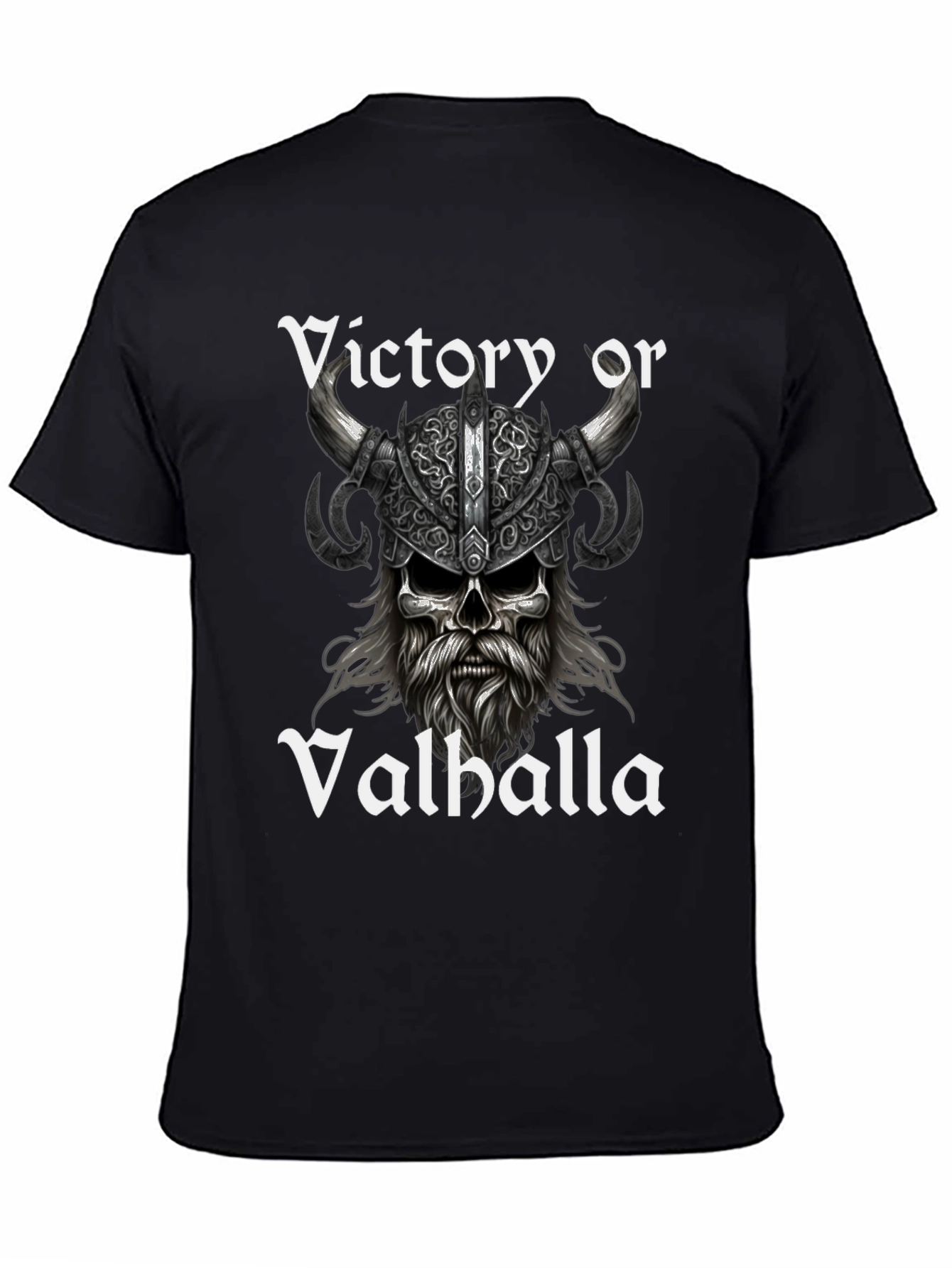 Victory or Valhalla Viking Skull T-Shirt