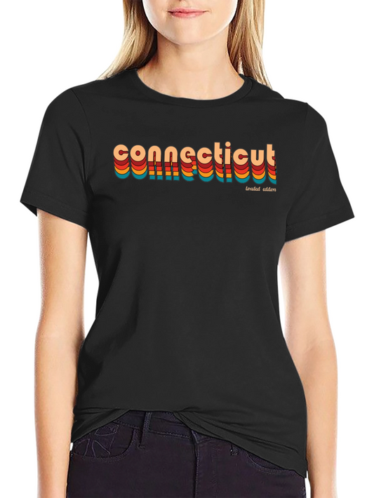 Connecticut Retro Limited Edition Black T-Shirt