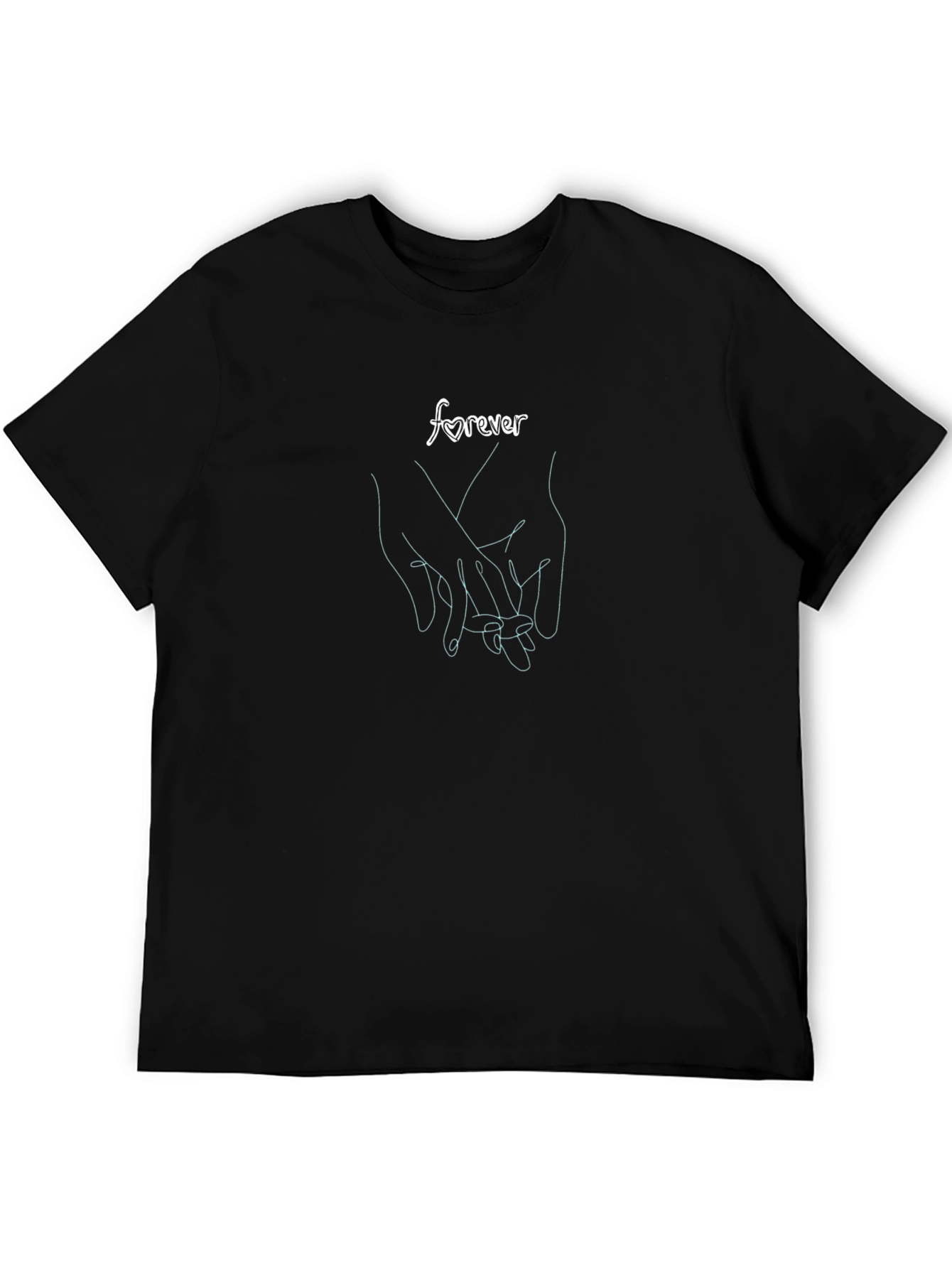 Forever Hands Graphic Tee - Black Casual T-Shirt