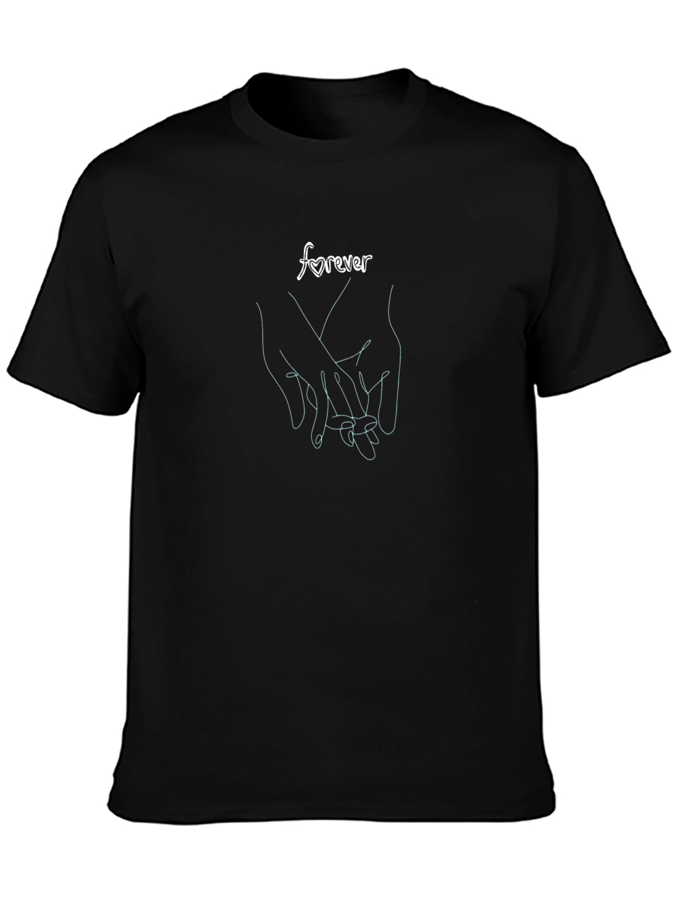 Forever Hands Graphic Tee - Black Casual T-Shirt