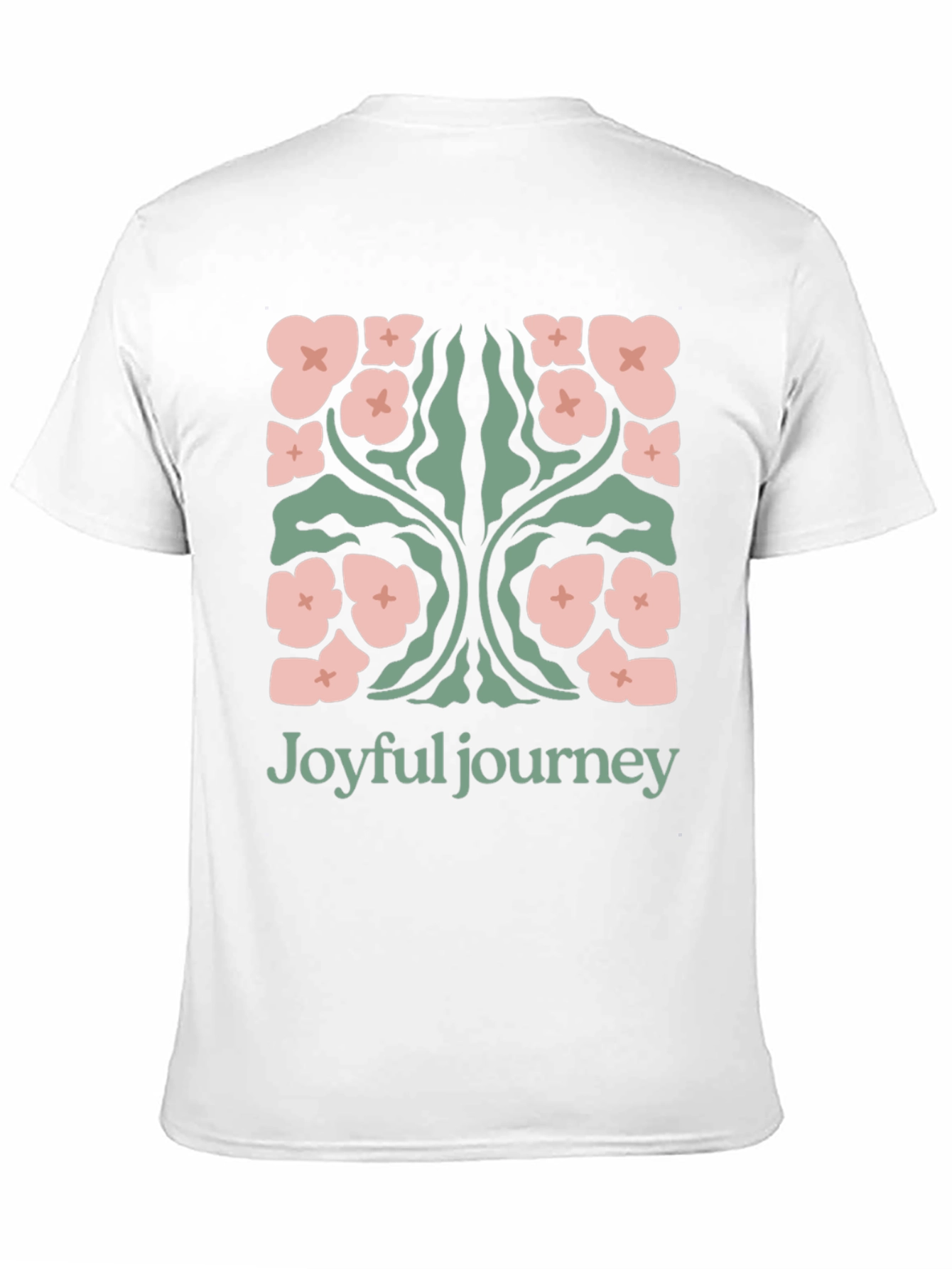 Joyful Journey Floral Graphic Black T-Shirt