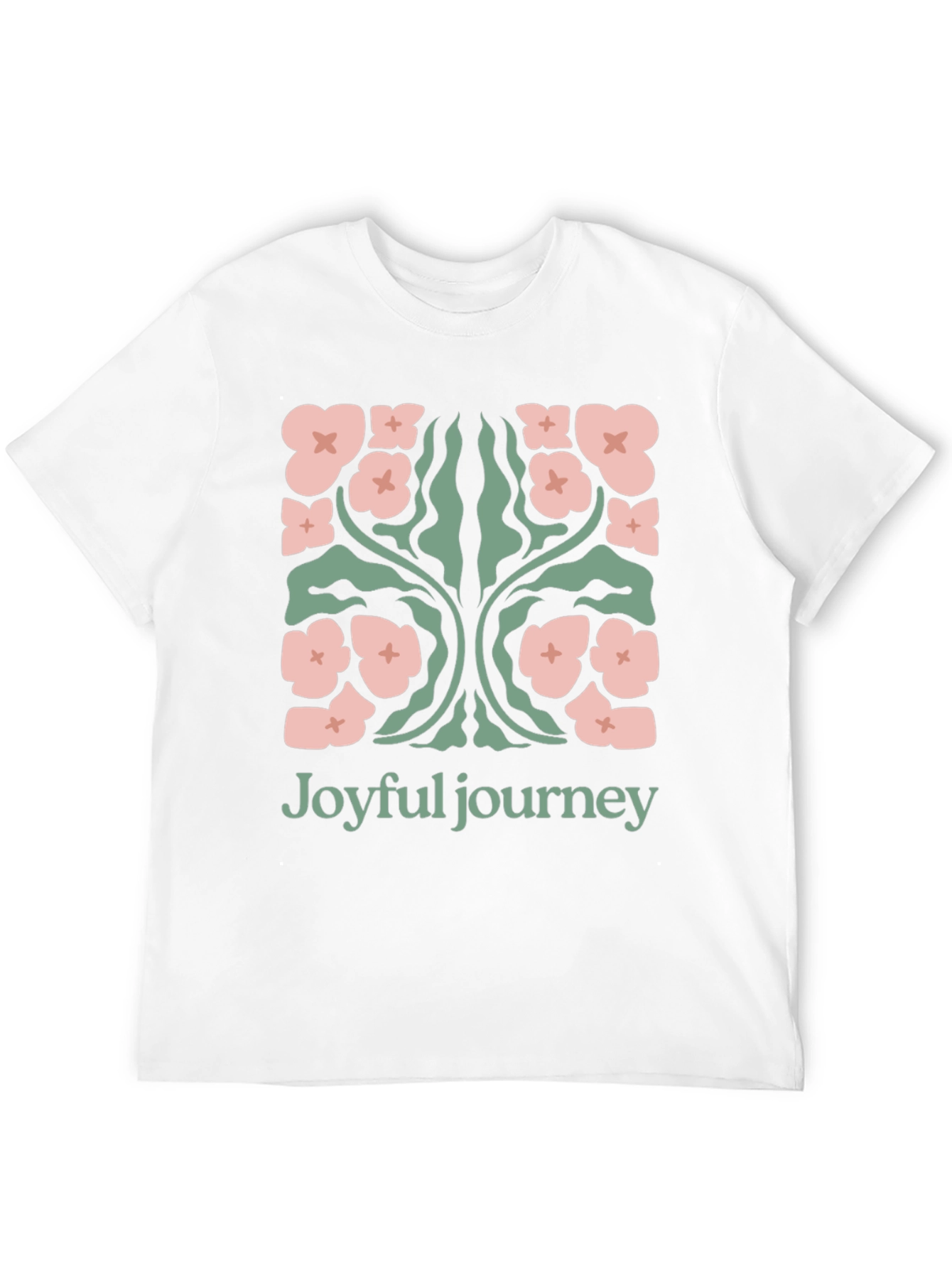 Joyful Journey Floral Graphic Black T-Shirt