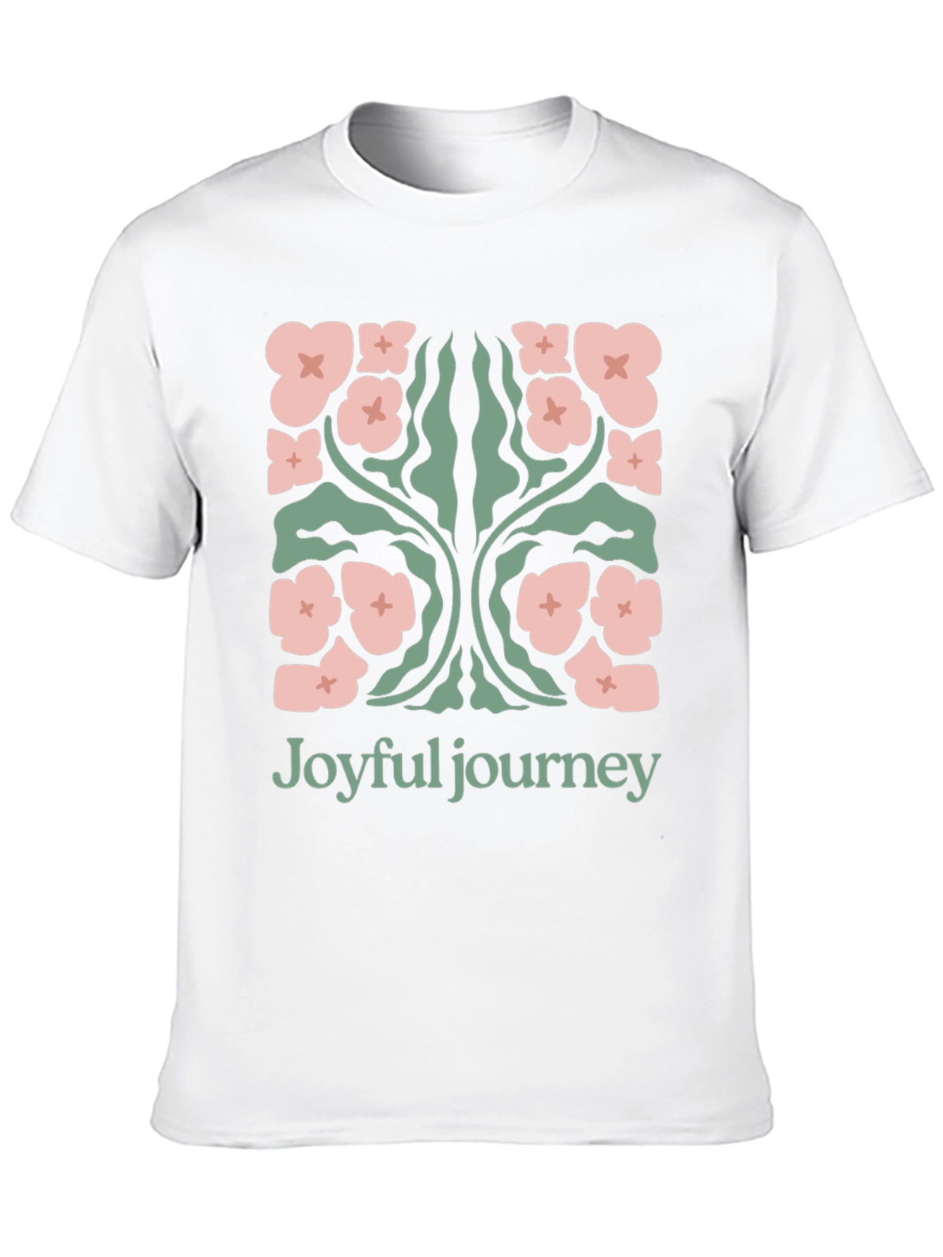 Joyful Journey Floral Graphic Black T-Shirt