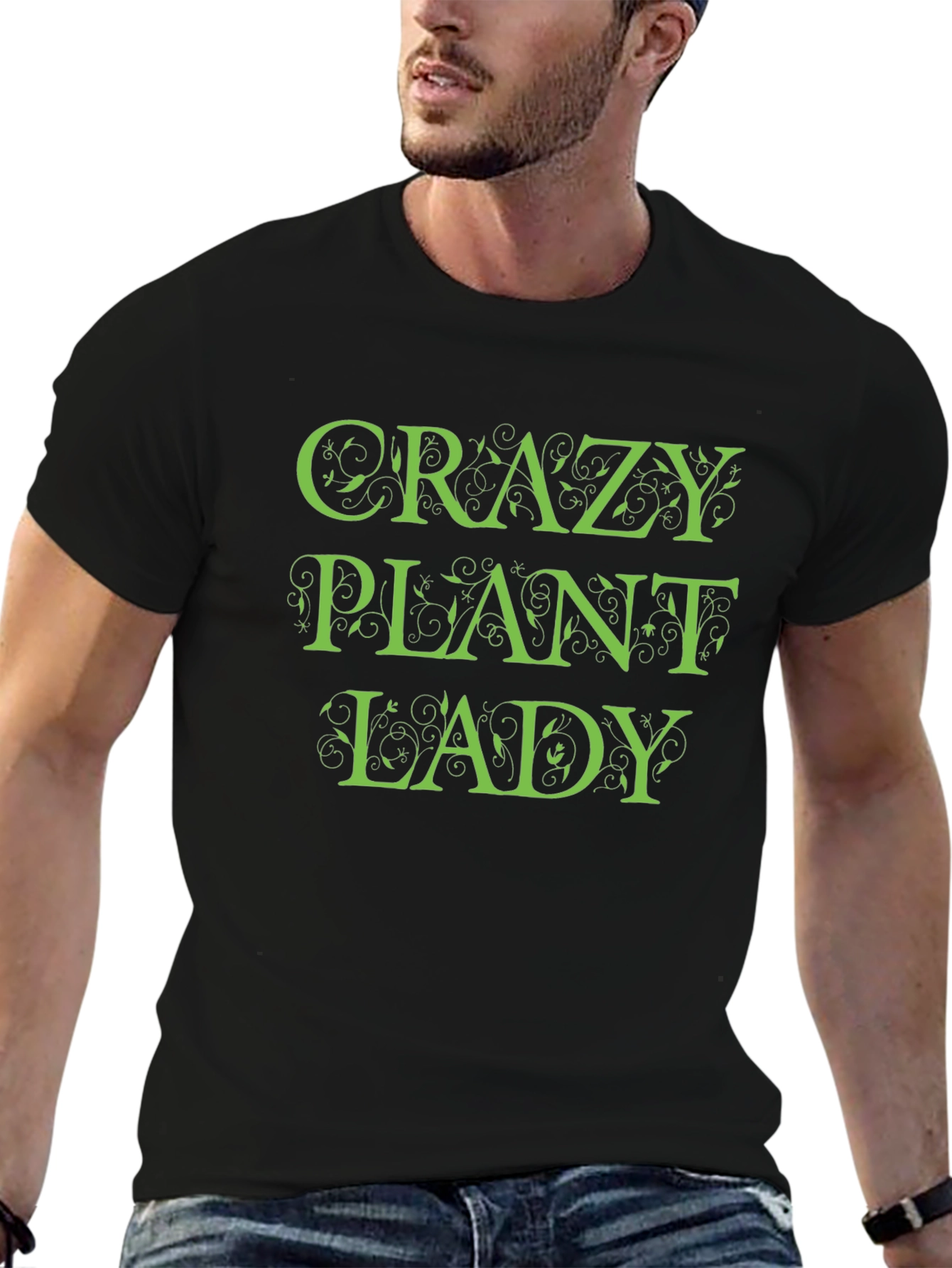 Crazy Plant Lady Graphic Tee - Black