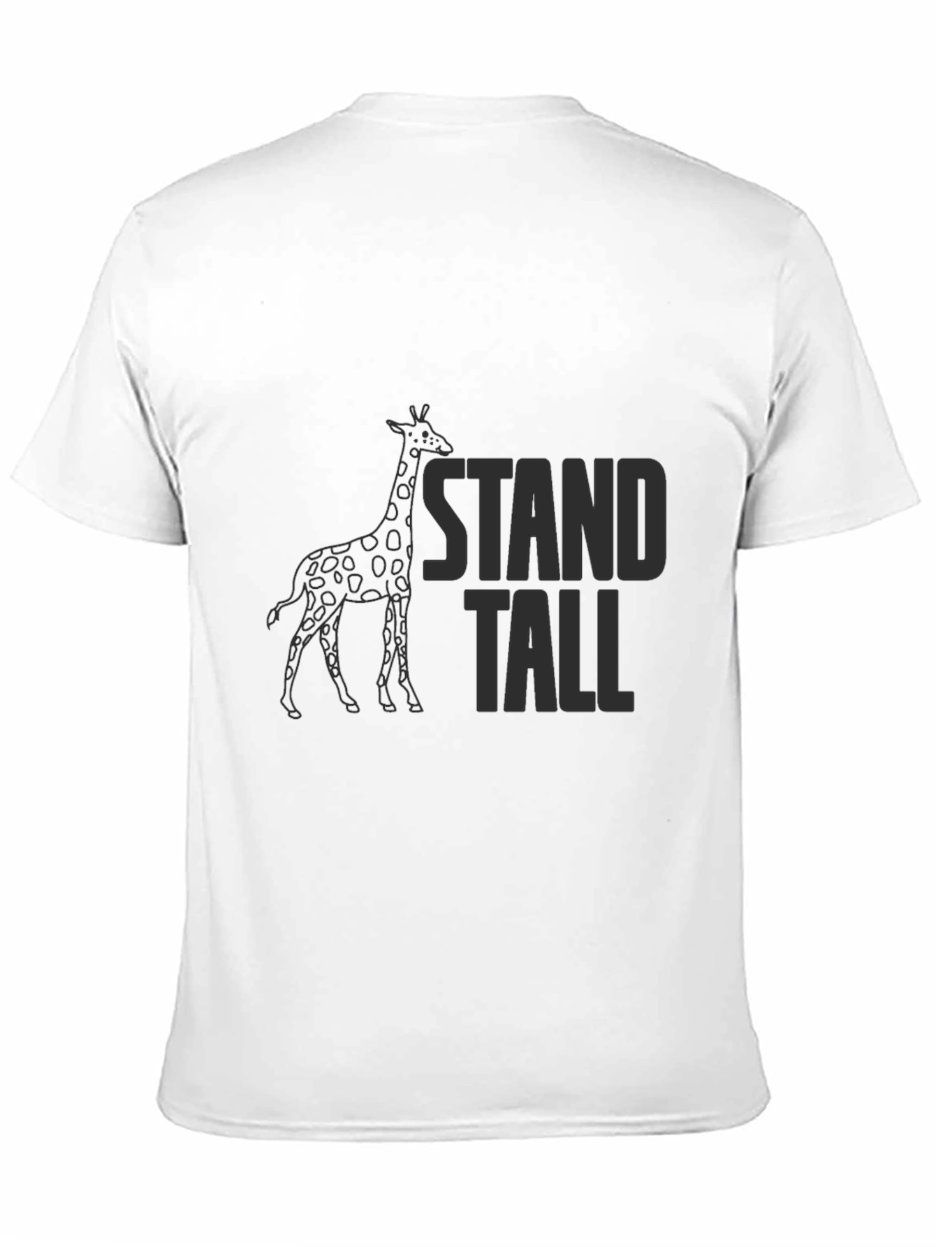 Stand Tall Giraffe Graphic Tee - Black