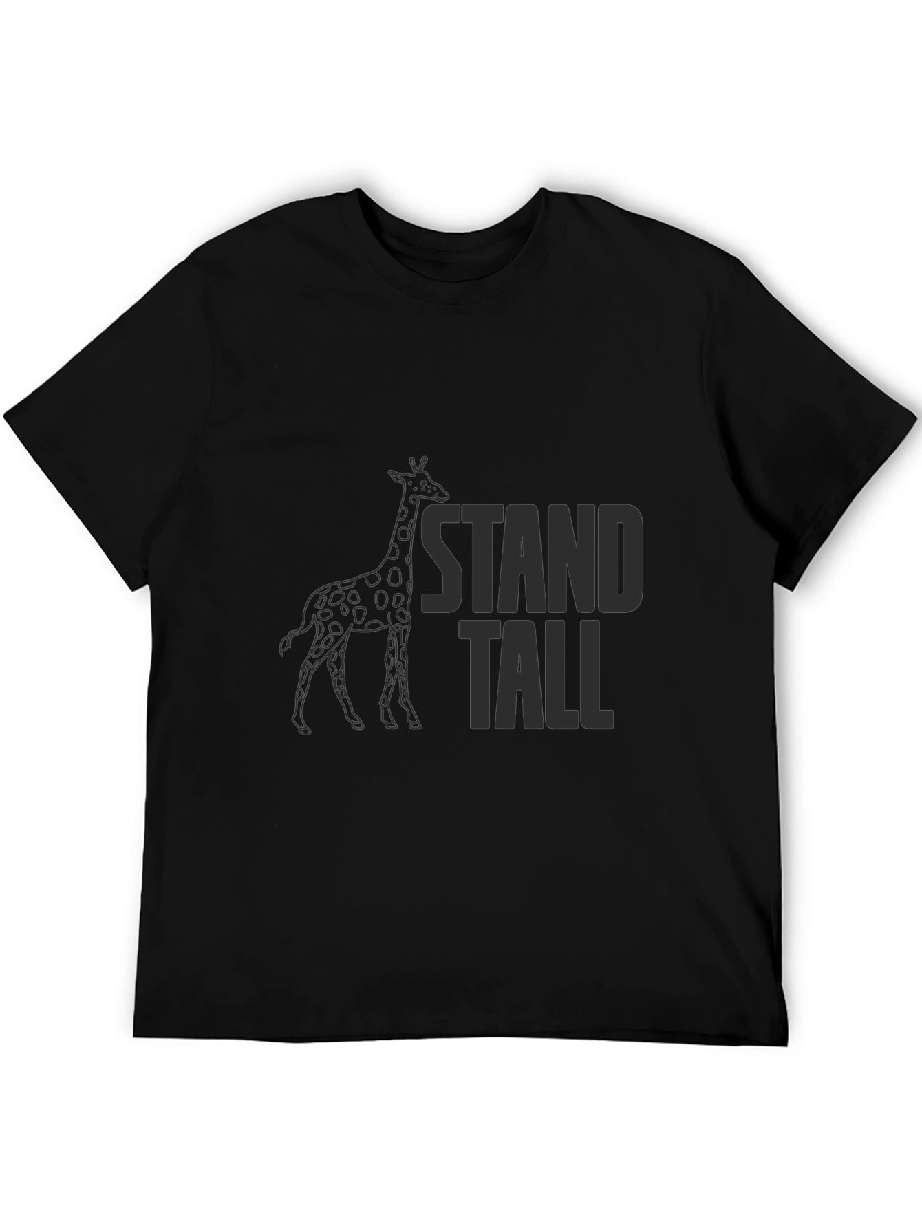 Stand Tall Giraffe Graphic Tee - Black