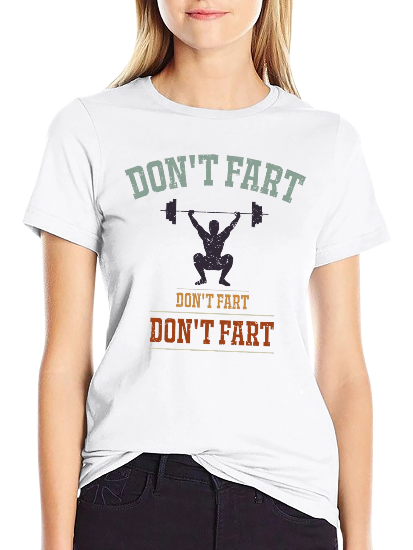 Dont Fart Weightlifting Graphic T-Shirt