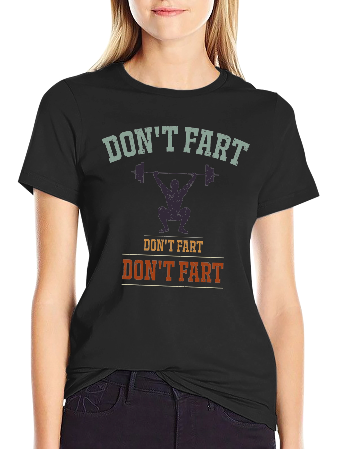 Dont Fart Weightlifting Graphic T-Shirt