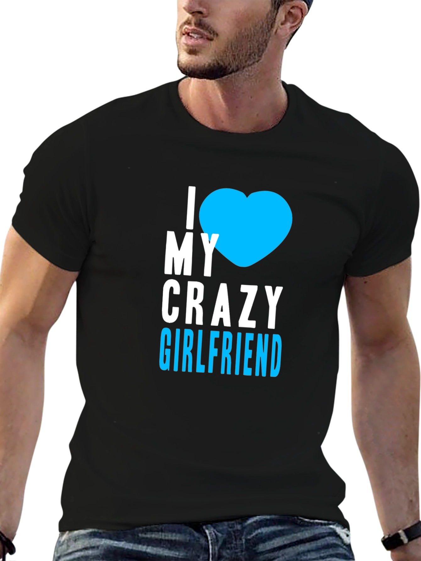 I Heart My Crazy Girlfriend T-Shirt - Black