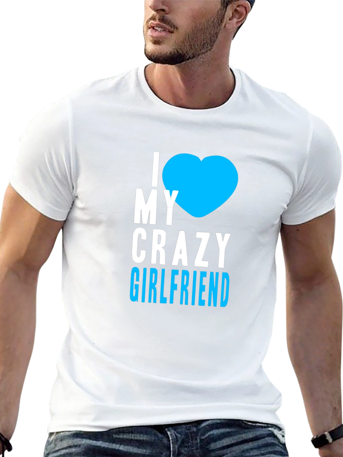 I Heart My Crazy Girlfriend T-Shirt - Black
