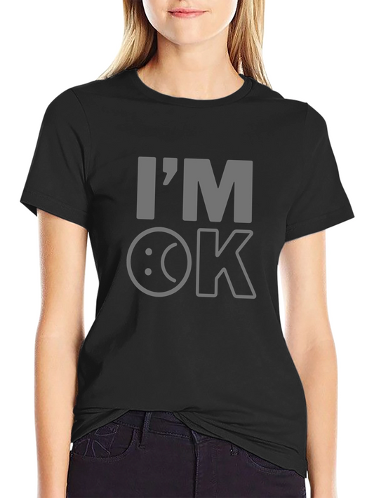 Im Ok Graphic Tee - Black Comfort Fit T-Shirt