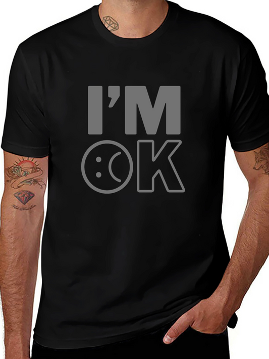 Im Ok Graphic Tee - Black Comfort Fit T-Shirt