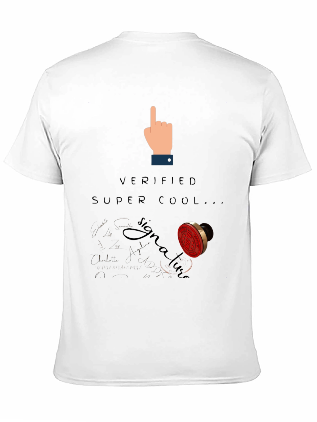 Verified Super Cool Signature Black T-Shirt
