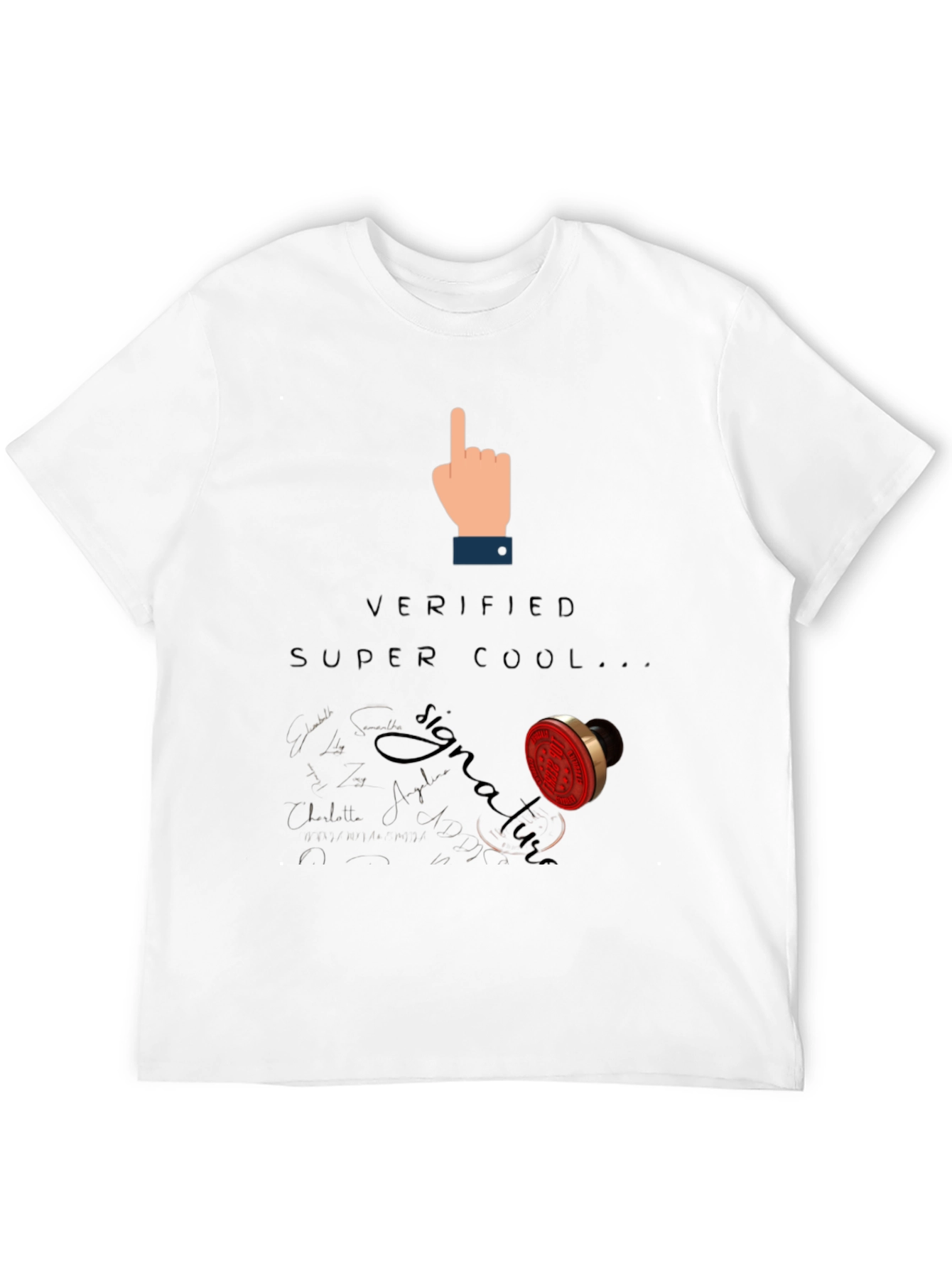 Verified Super Cool Signature Black T-Shirt