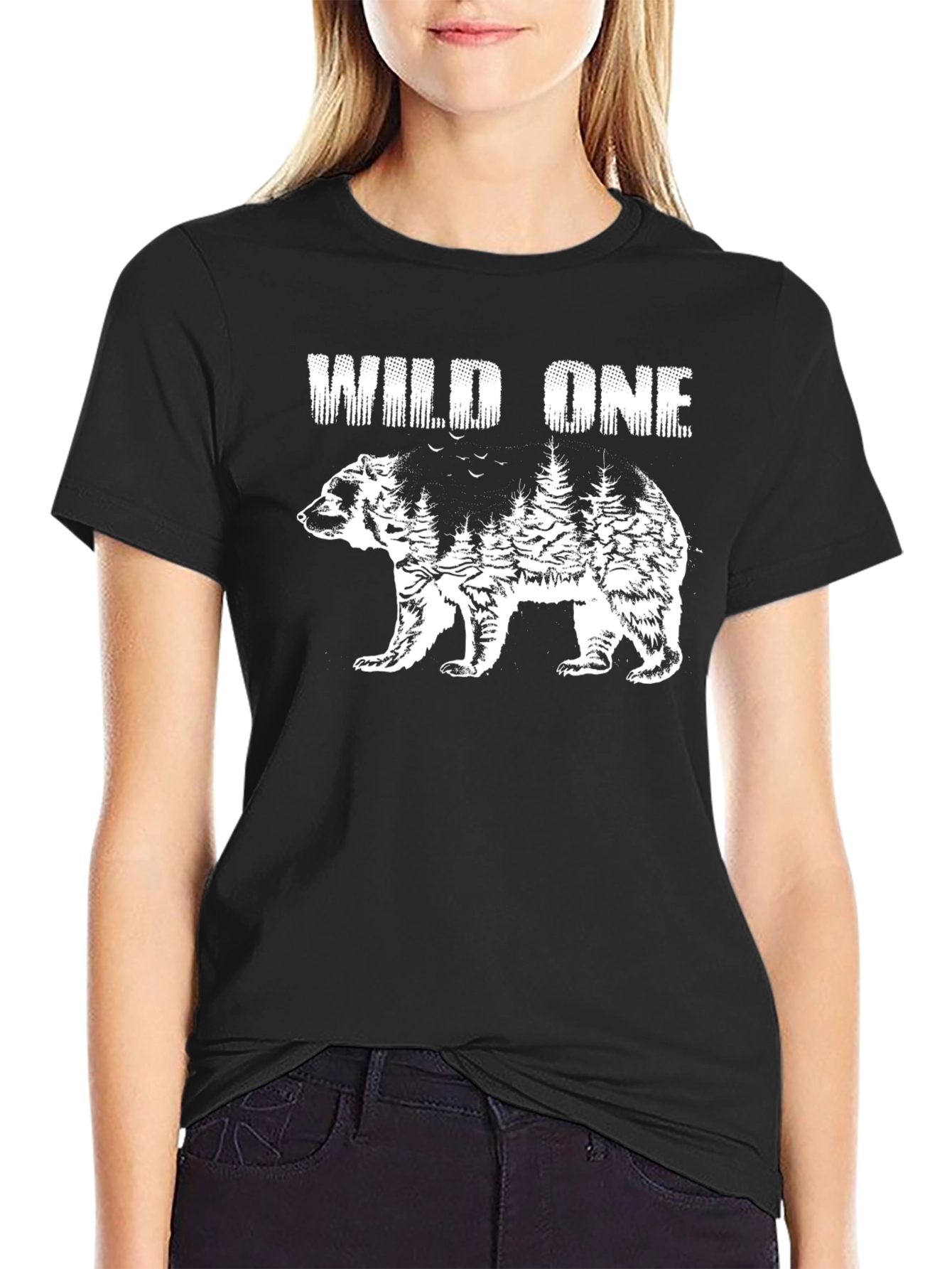 Wild One Bear Graphic Tee - Nature Inspired Design