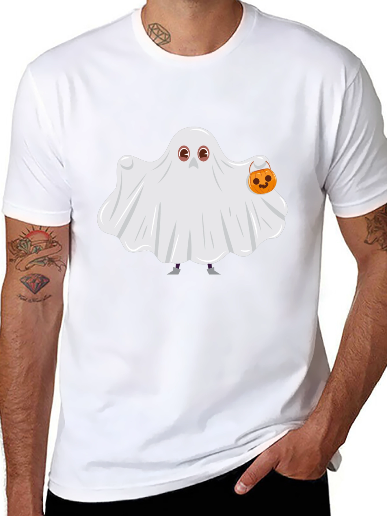 Ghost Costume T-Shirt Halloween Cute Spooky Season
