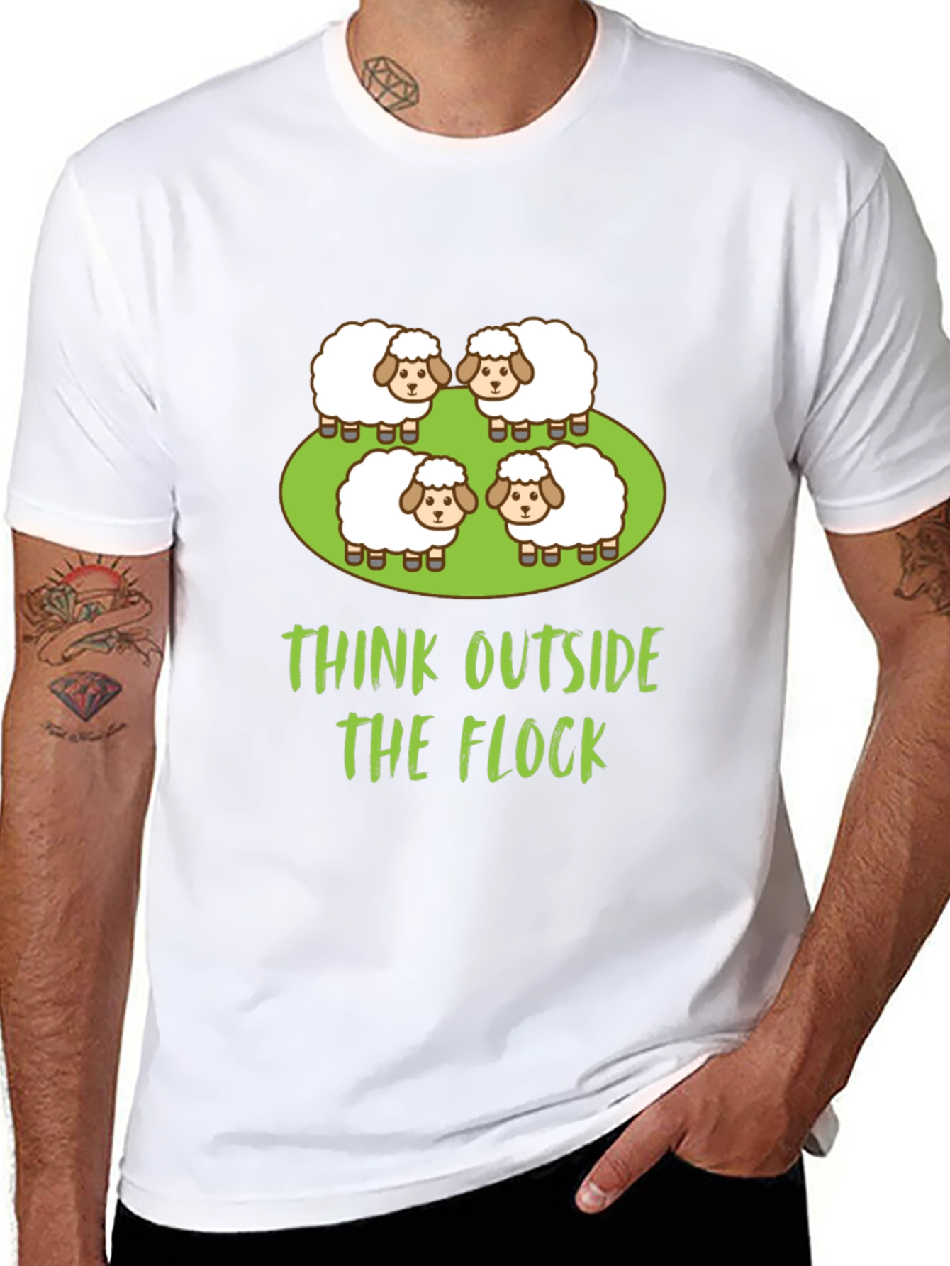 Think Outside the Flock T-Shirt - Sheep Graphic Tee