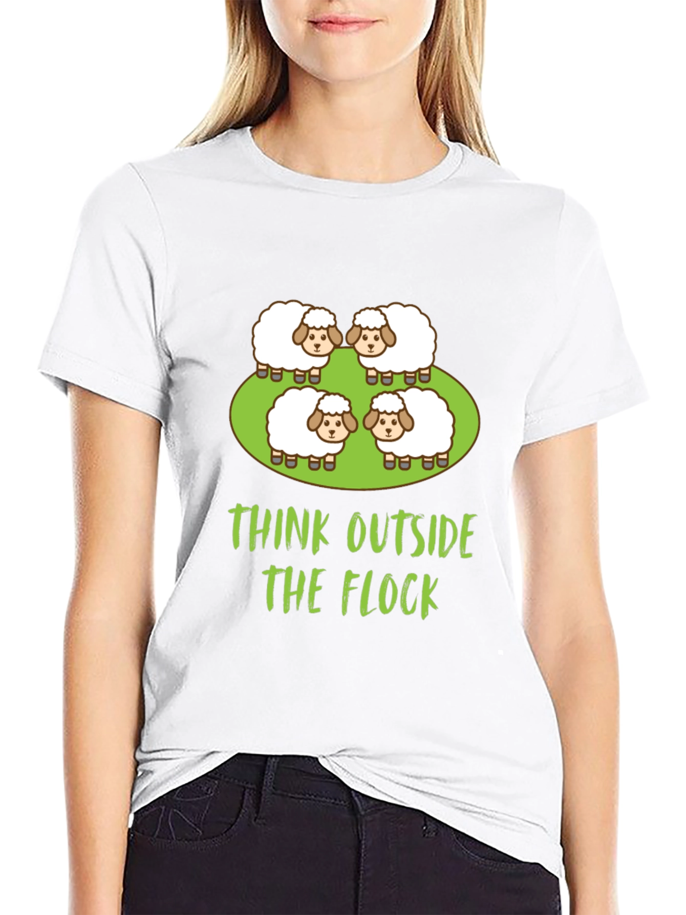 Think Outside the Flock T-Shirt - Sheep Graphic Tee