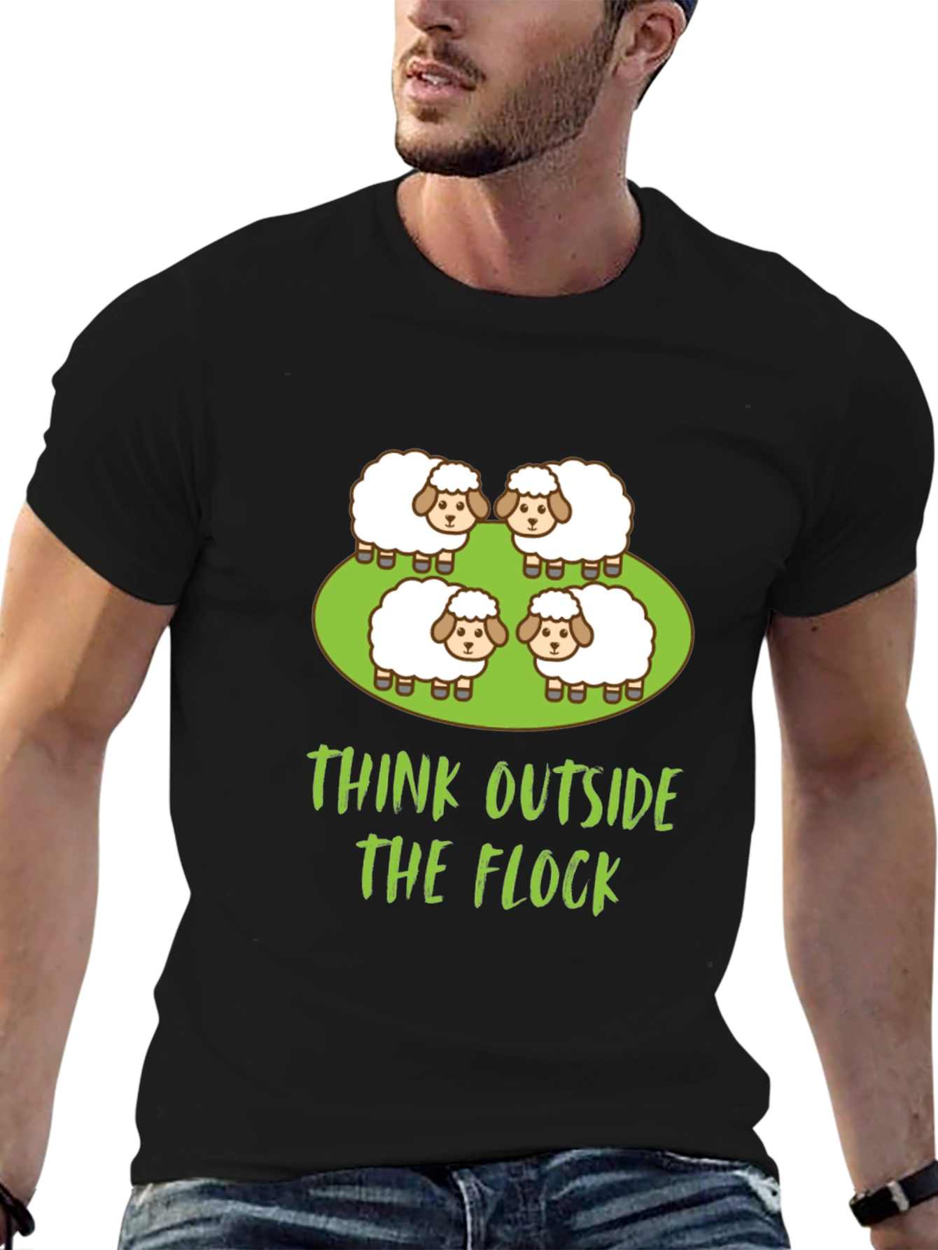 Think Outside the Flock T-Shirt - Sheep Graphic Tee