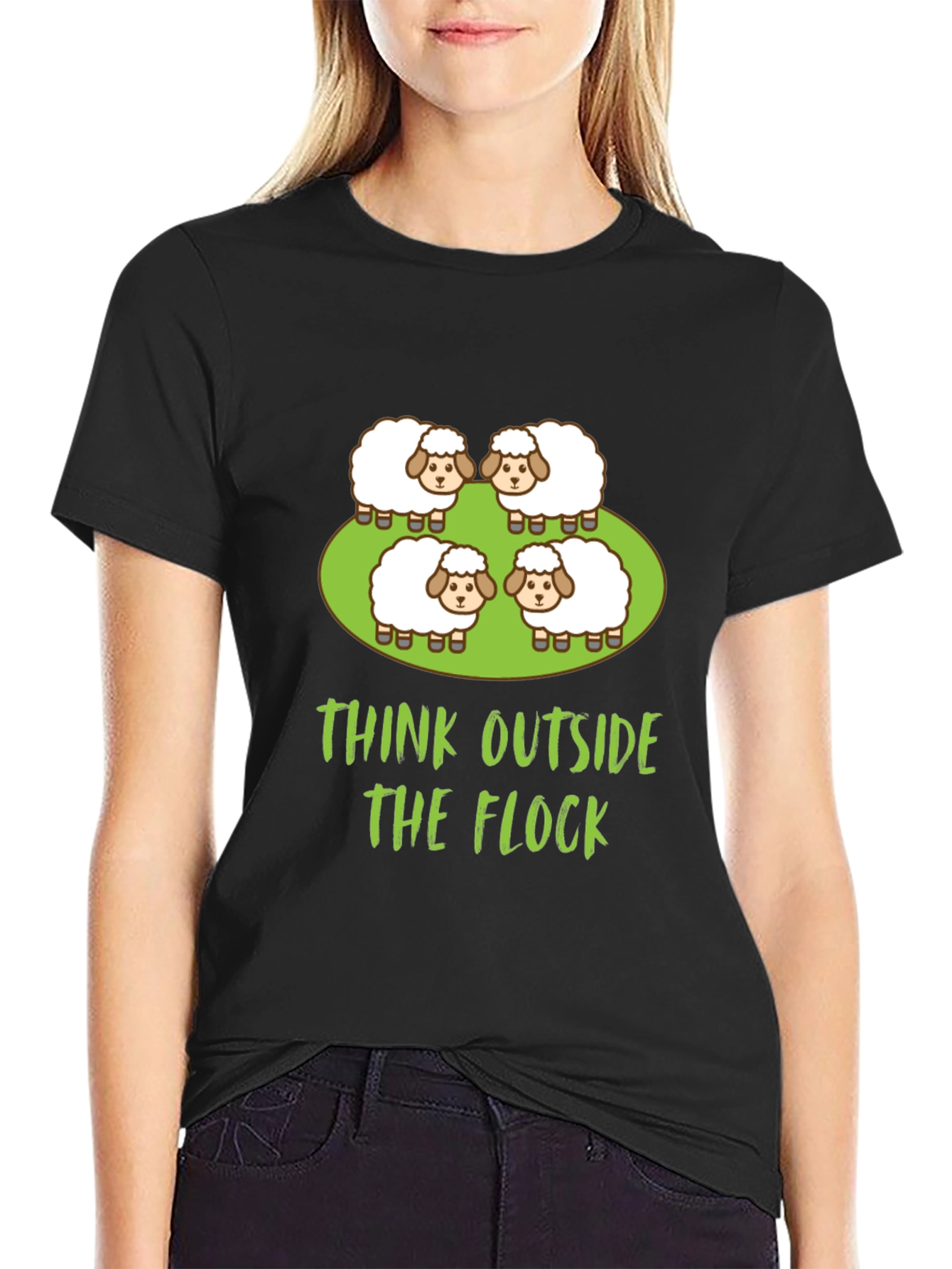 Think Outside the Flock T-Shirt - Sheep Graphic Tee