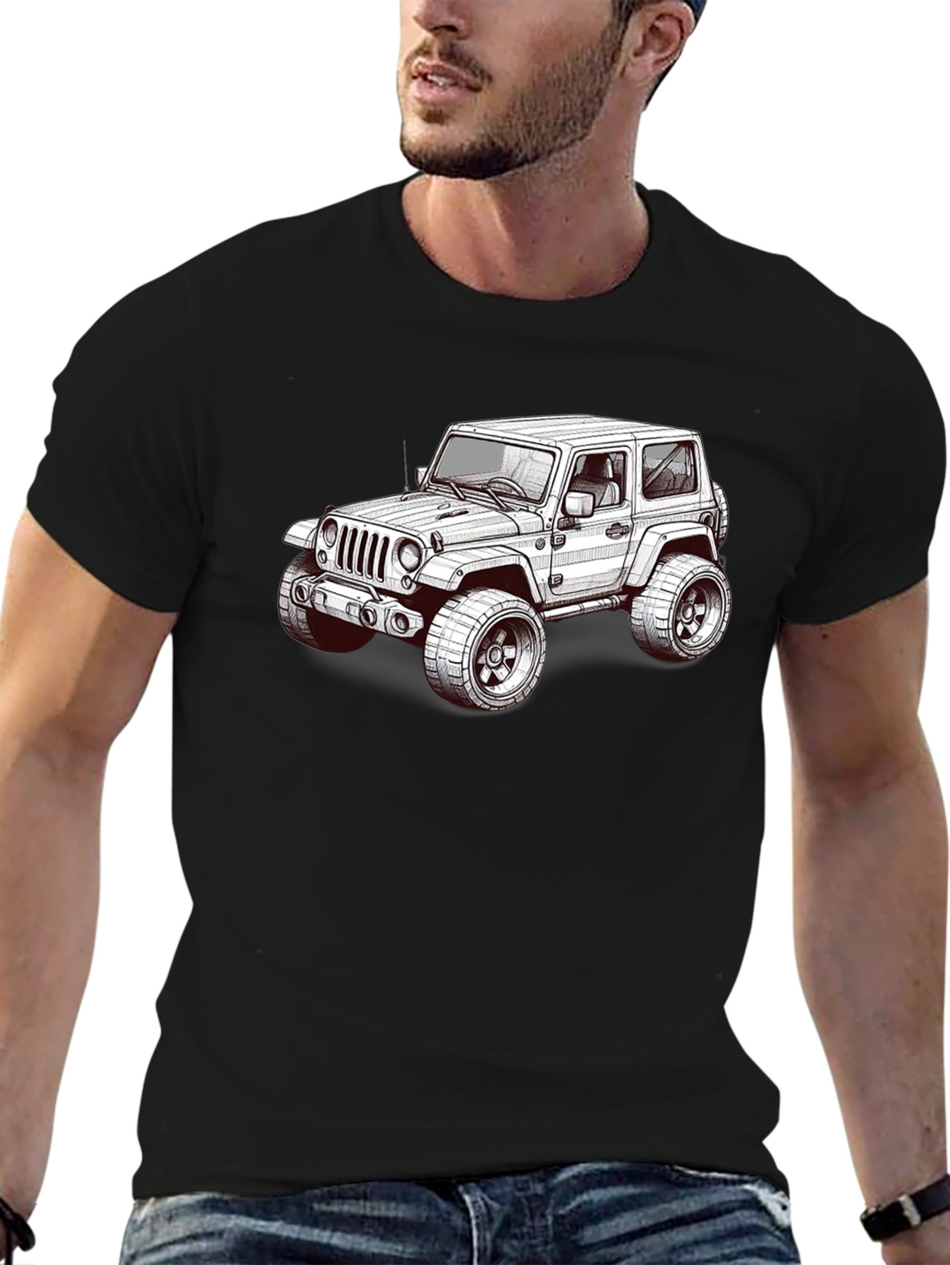 Jeep Graphic T-Shirt - Black Short Sleeve Tee
