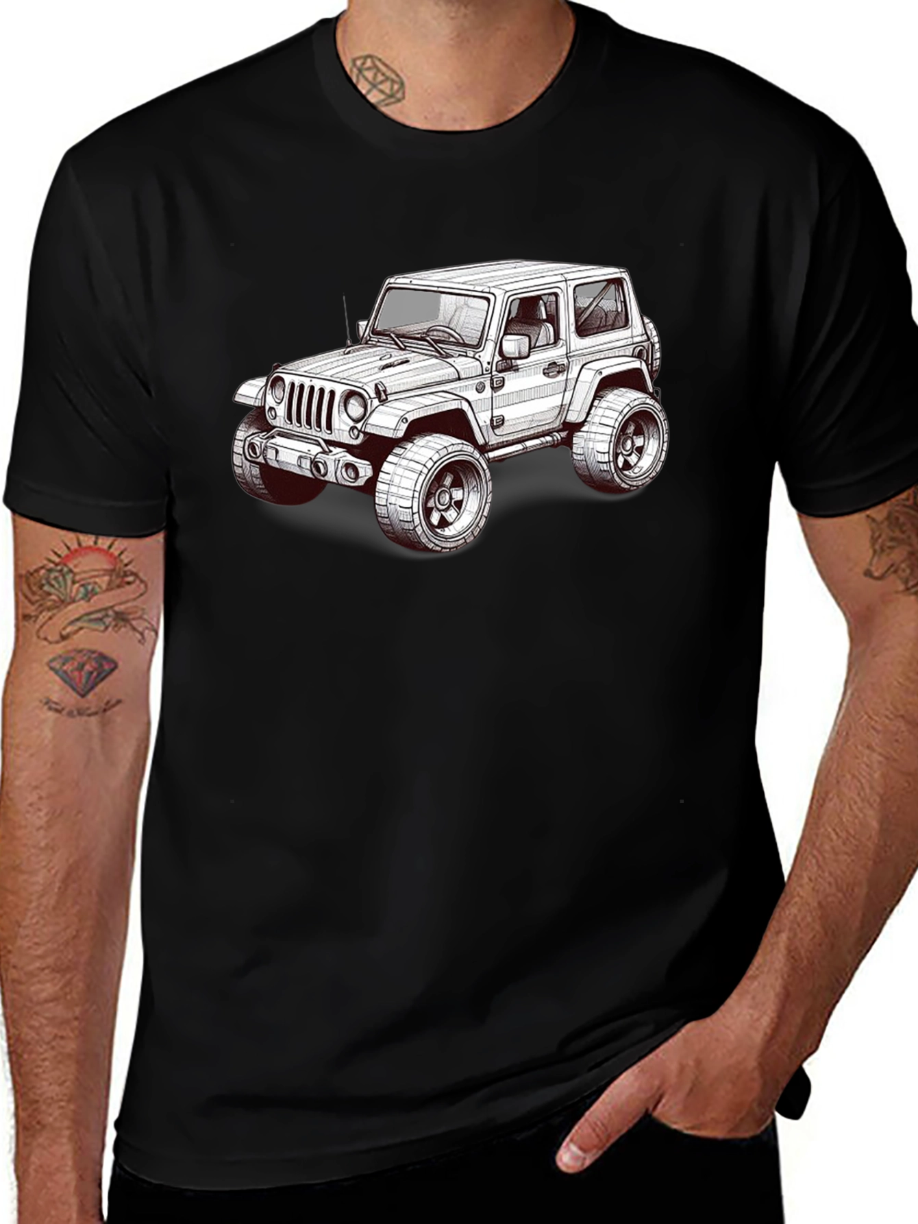 Jeep Graphic T-Shirt - Black Short Sleeve Tee