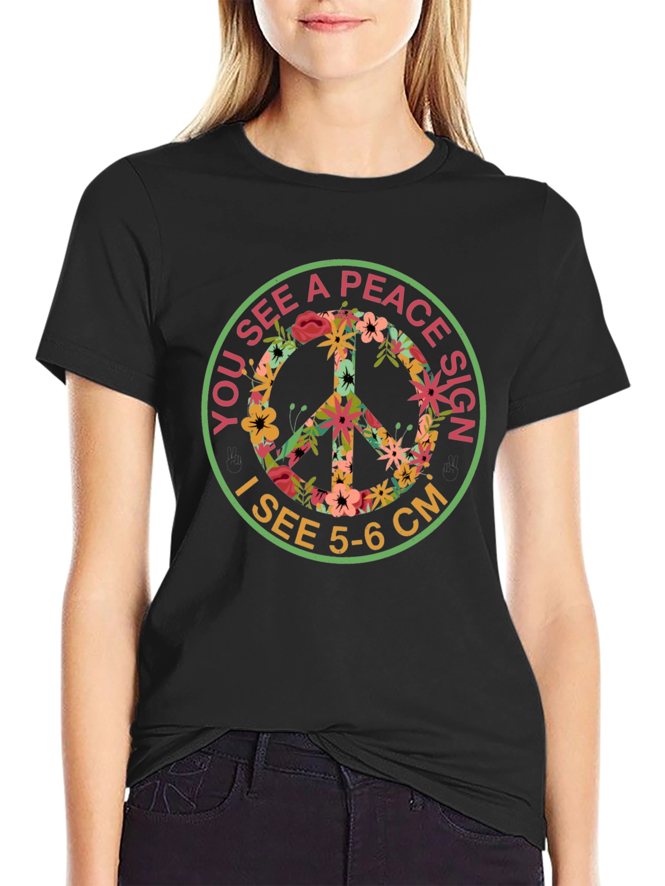 Floral Peace Sign T-Shirt