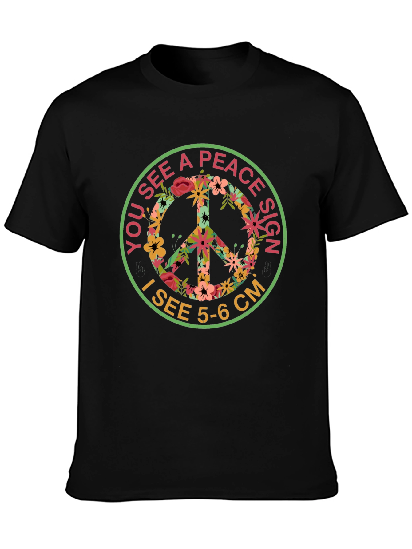 Floral Peace Sign T-Shirt