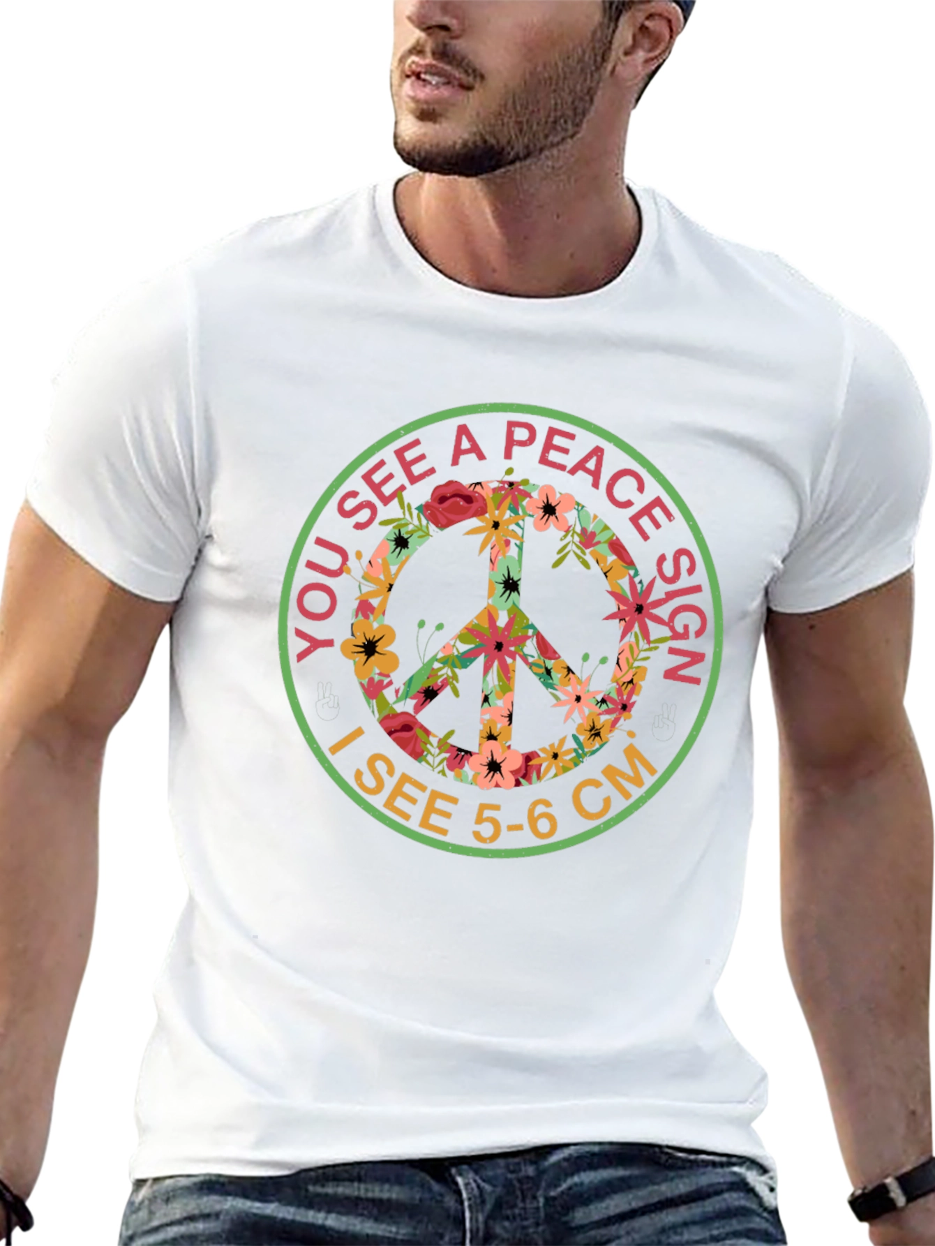 Floral Peace Sign T-Shirt
