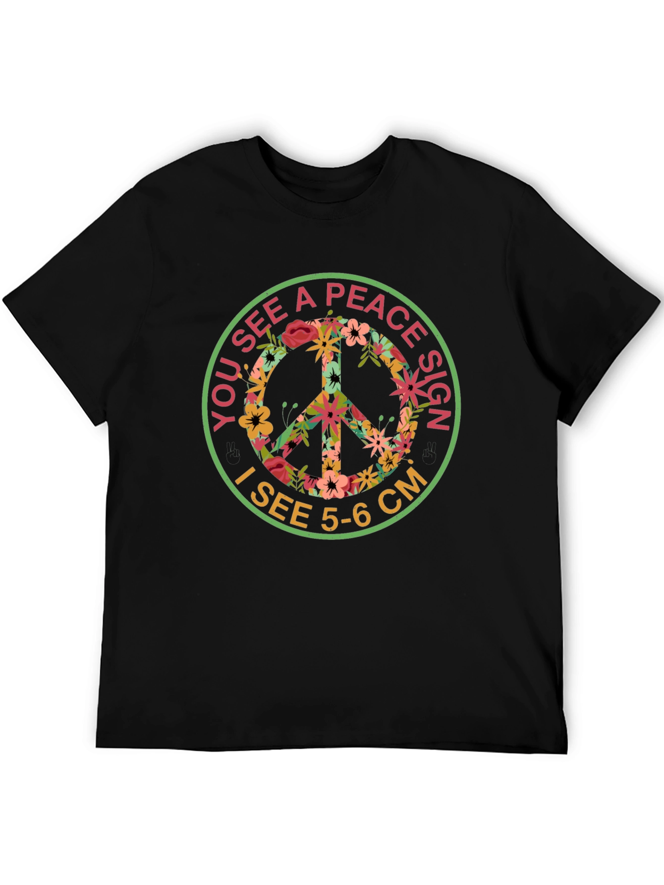 Floral Peace Sign T-Shirt