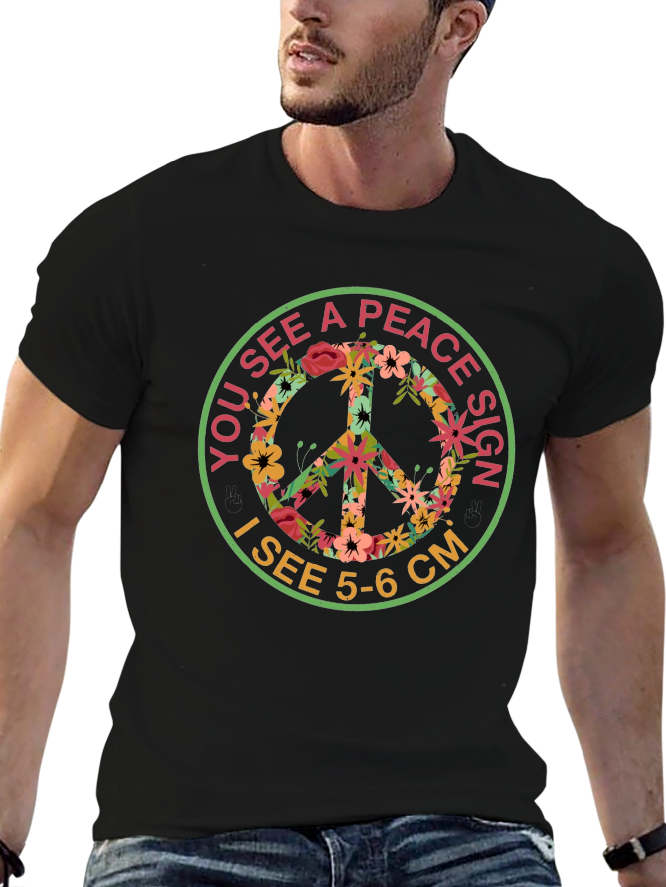 Floral Peace Sign T-Shirt