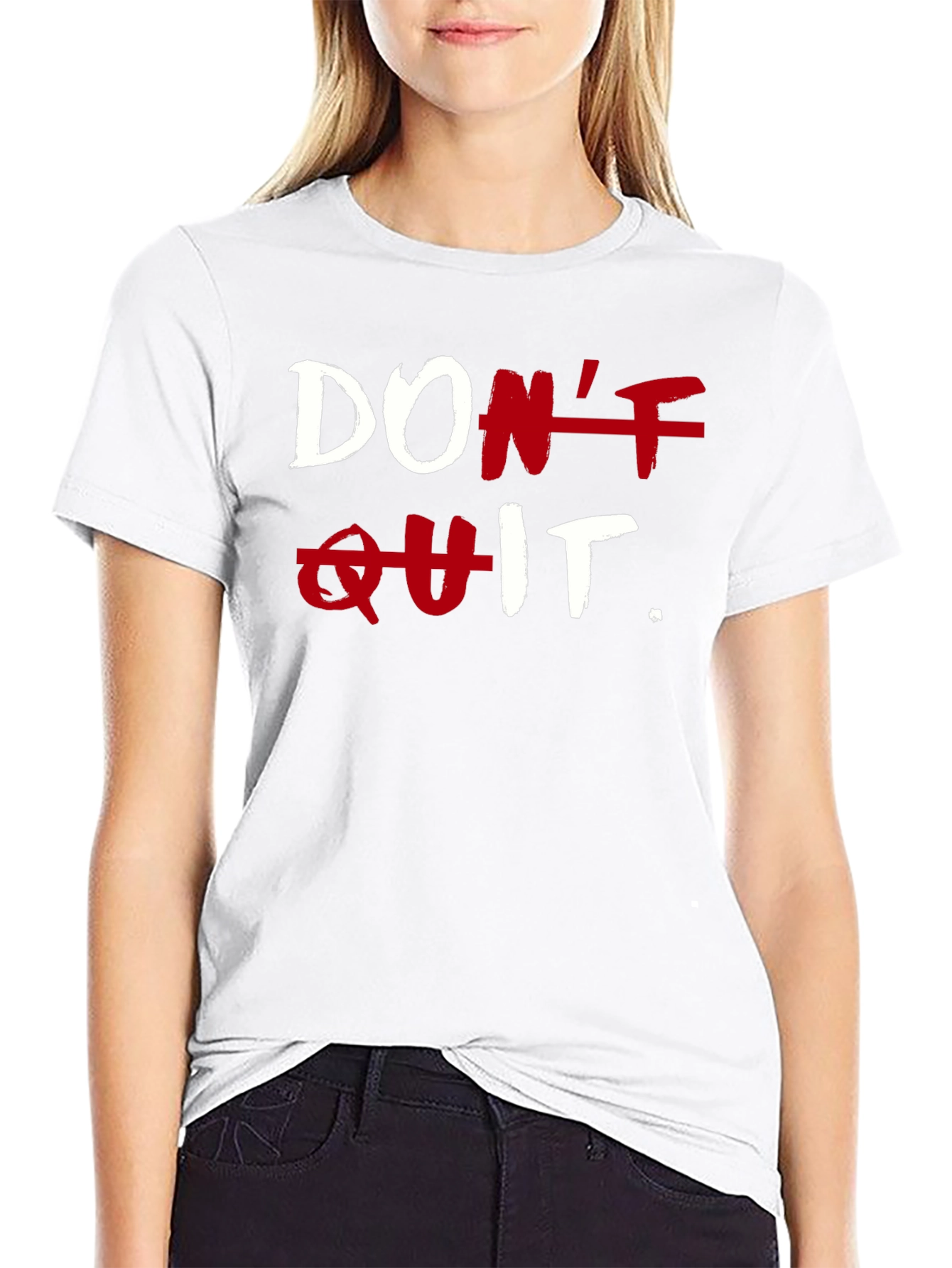 Motivational Dont Quit T-Shirt - Black