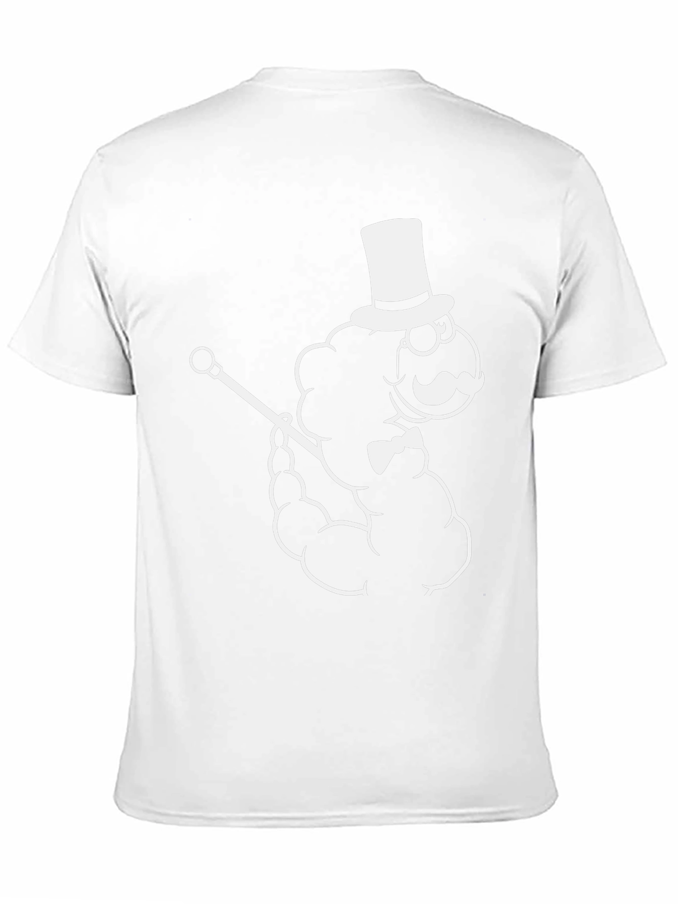 Cartoon Cloud Gentleman Black T-Shirt