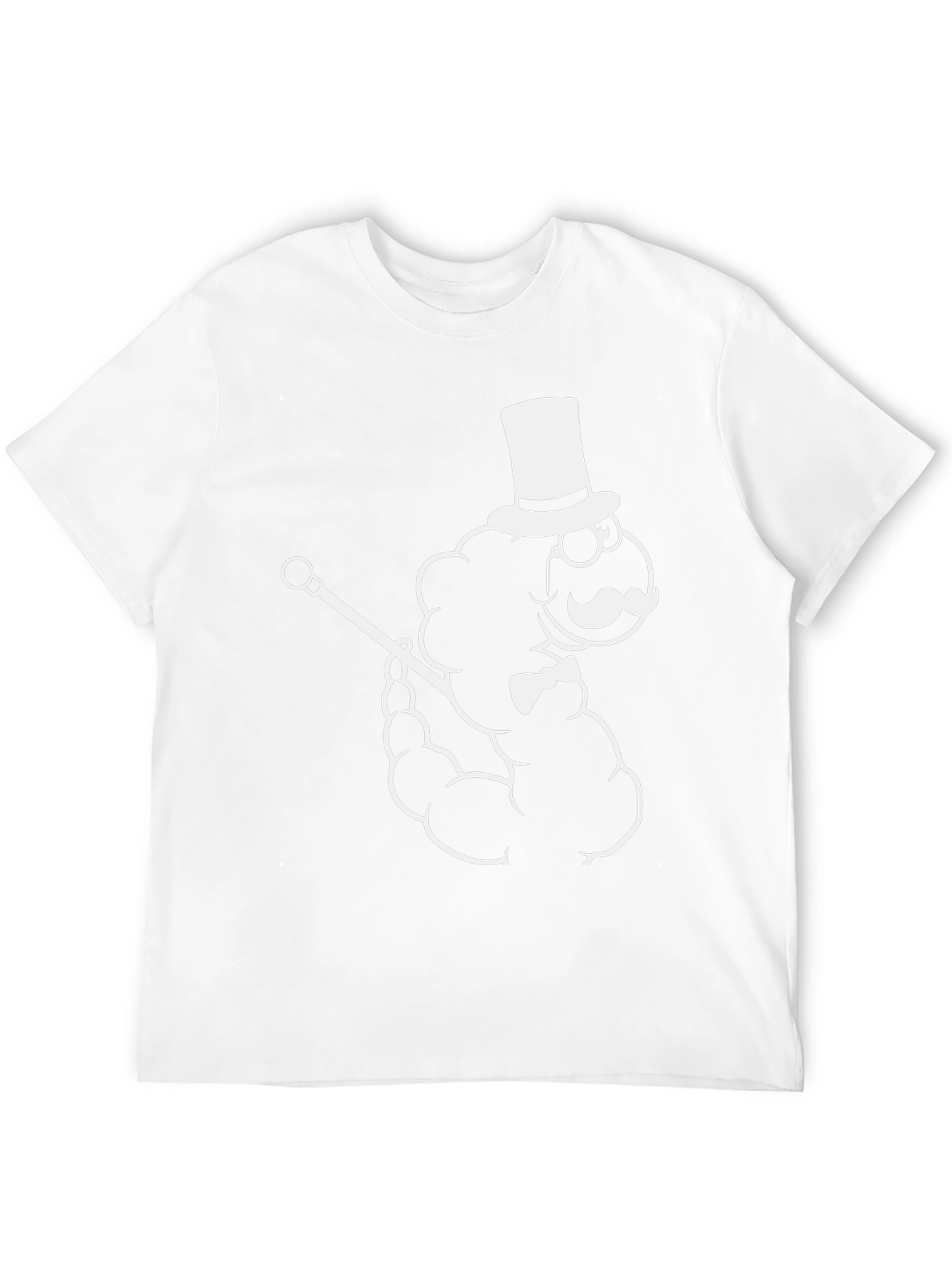 Cartoon Cloud Gentleman Black T-Shirt