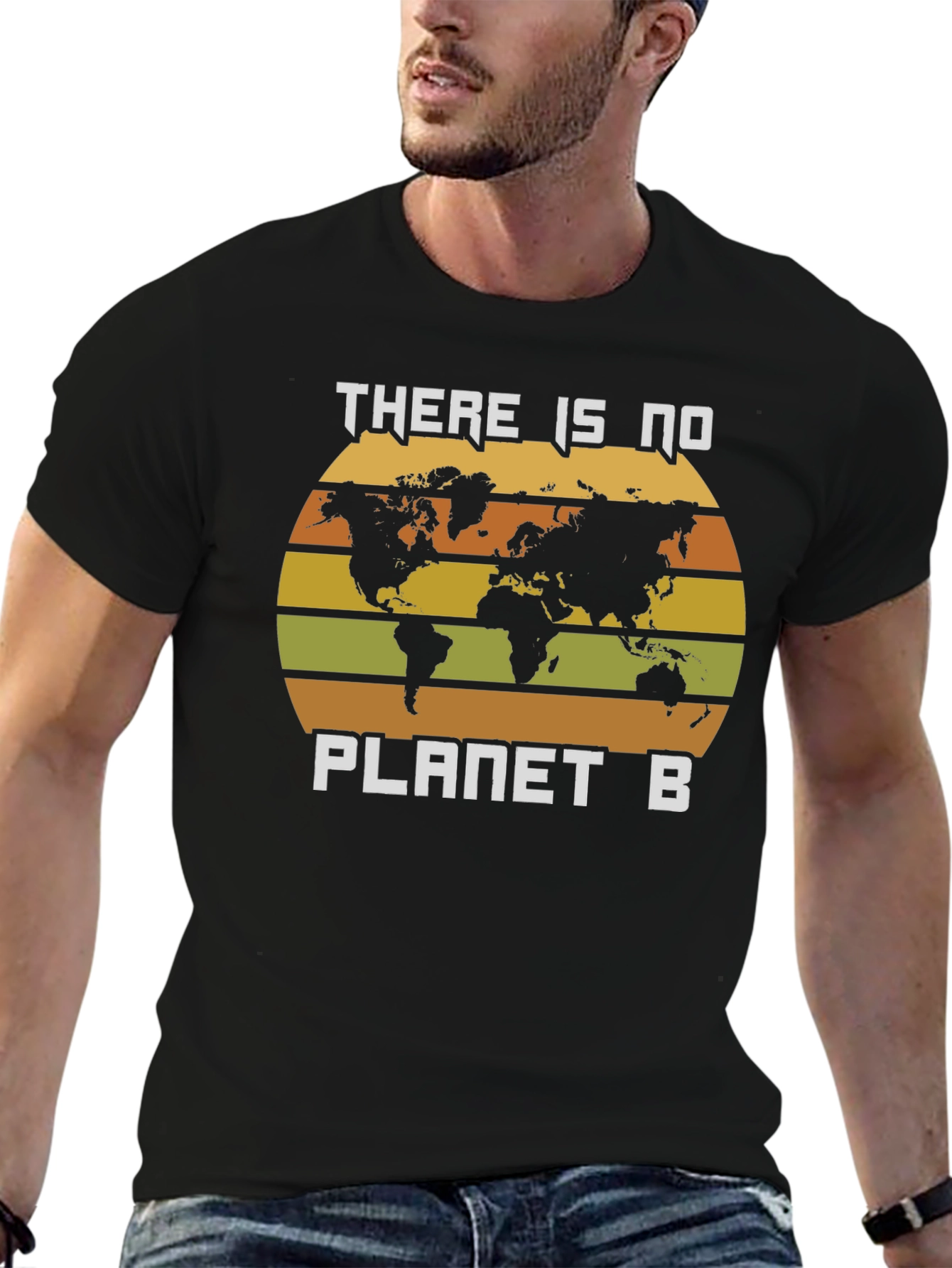 No Planet B Earth Map Graphic T-Shirt