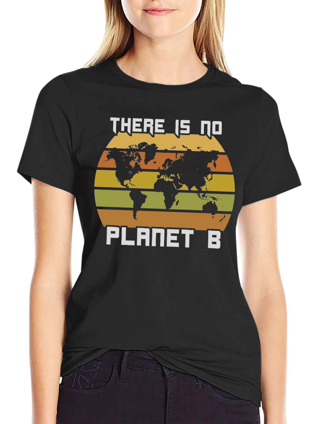 No Planet B Earth Map Graphic T-Shirt