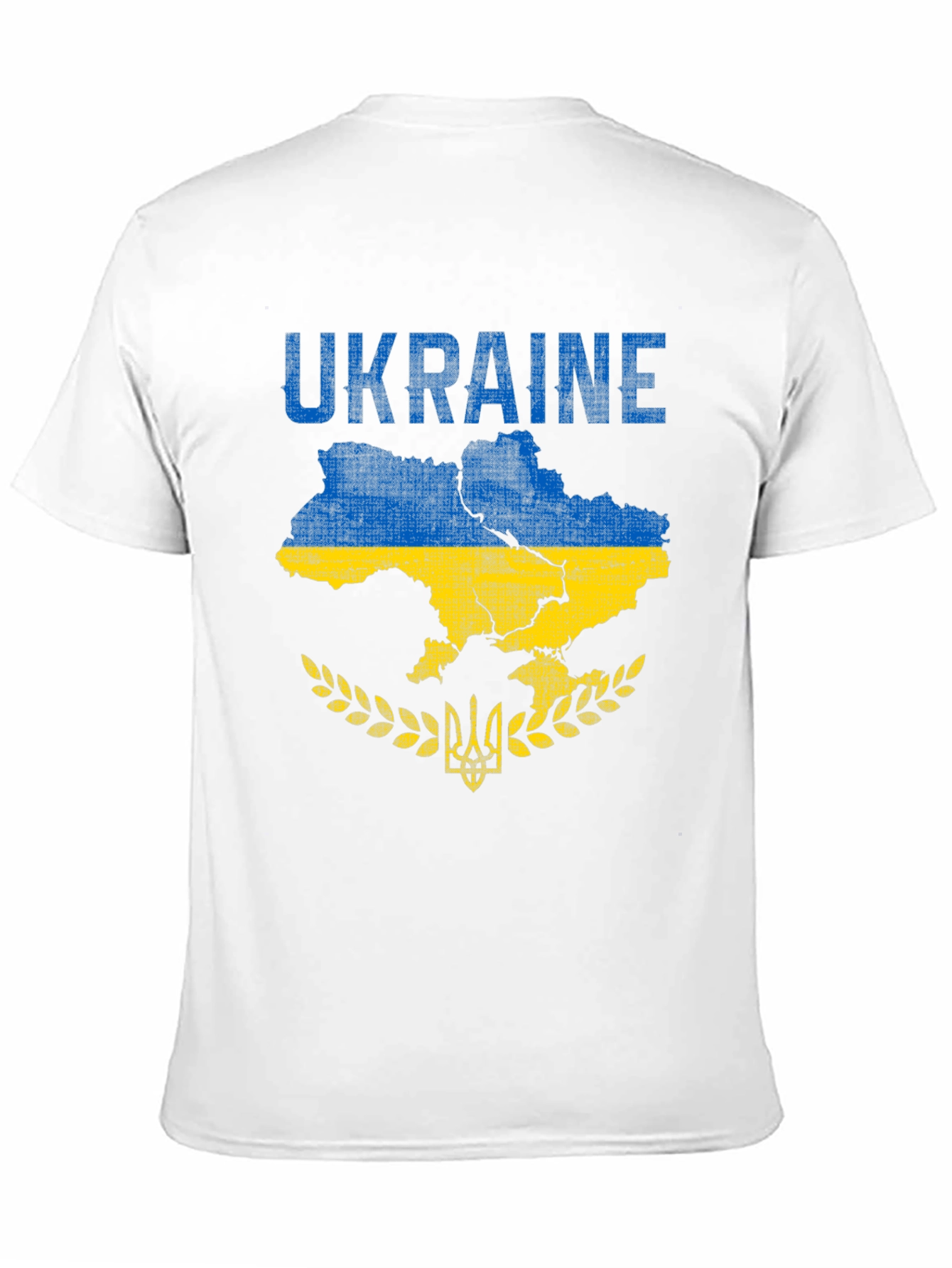 Ukraine Flag Map T-Shirt Patriotic Design
