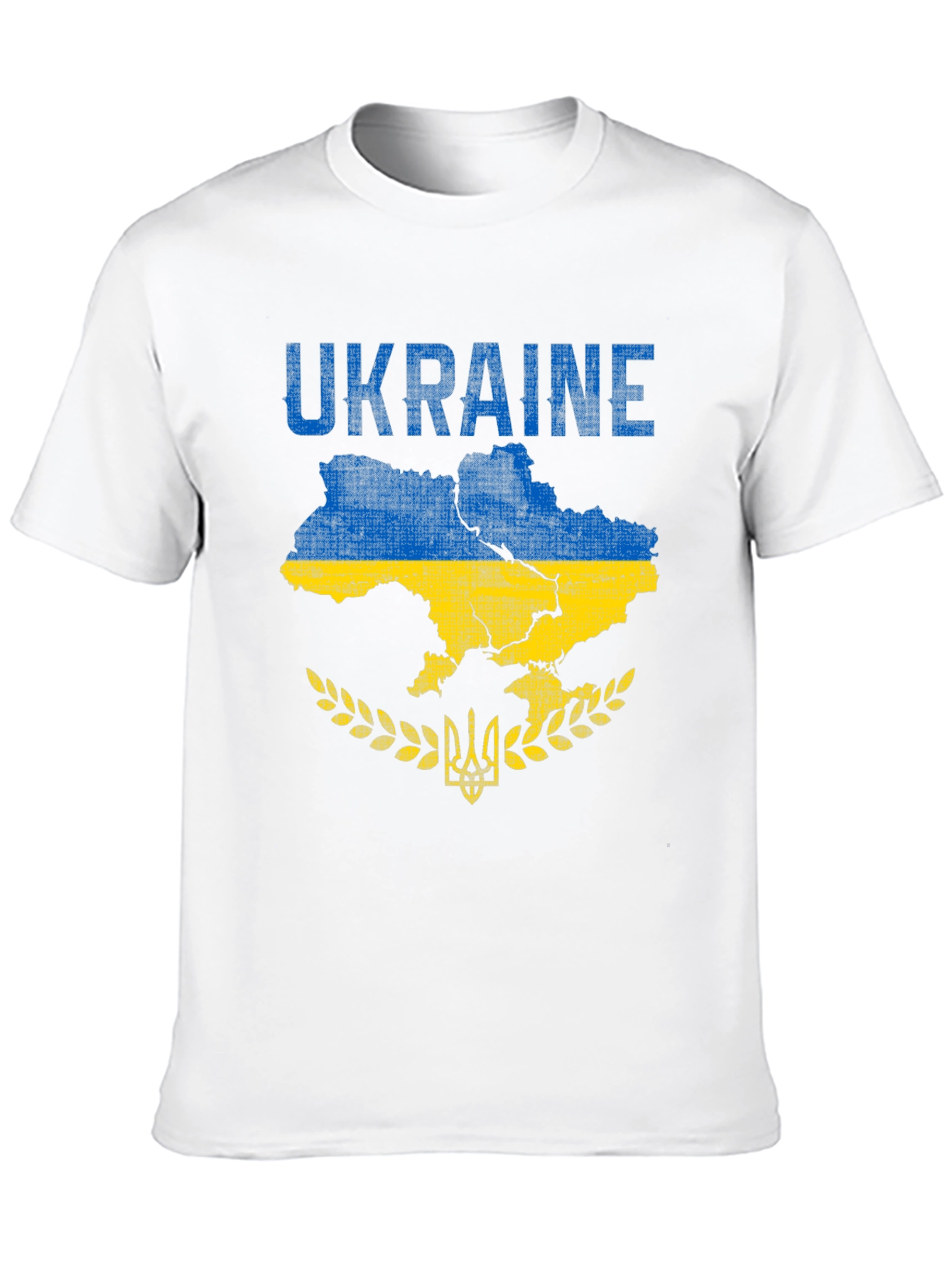 Ukraine Flag Map T-Shirt Patriotic Design