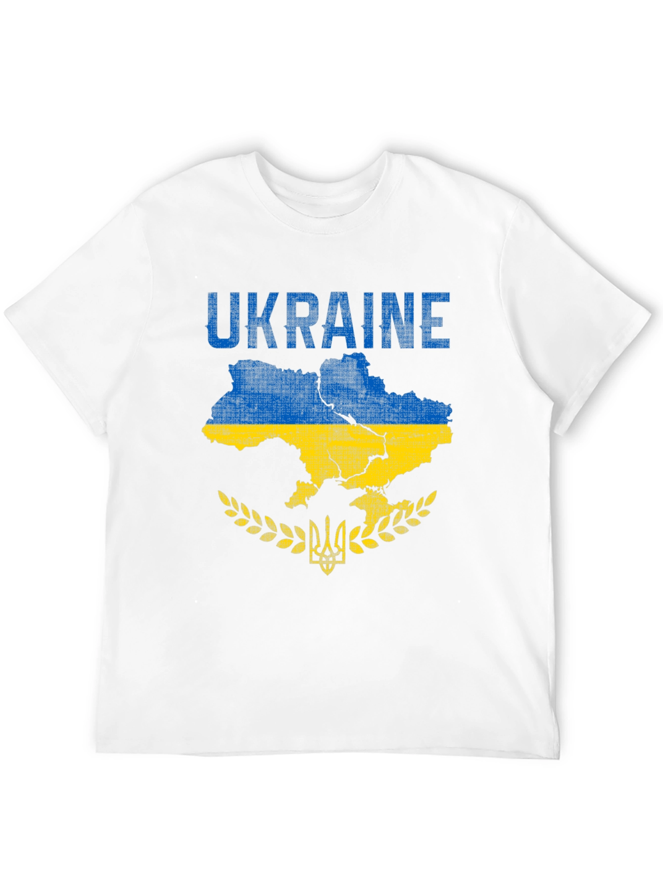 Ukraine Flag Map T-Shirt Patriotic Design