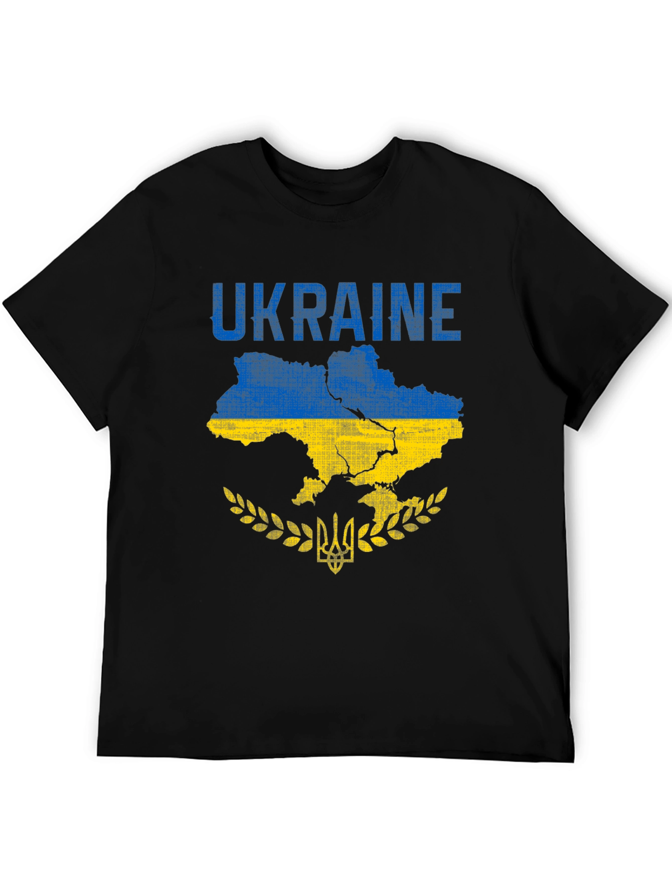 Ukraine Flag Map T-Shirt Patriotic Design